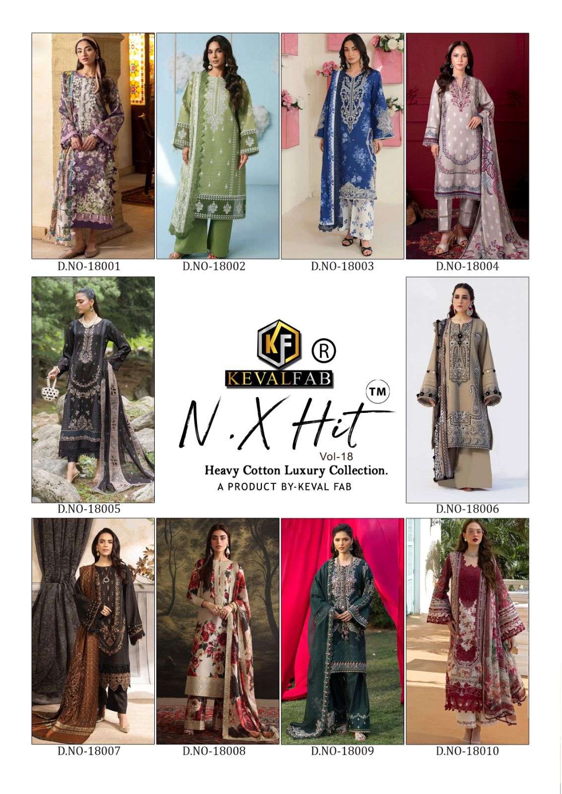 KEVAL FAB NX HIT COTTON LUXURY COLLECTION VOL 18 COTTON DIGITAL PRINT SALWAR SUIT