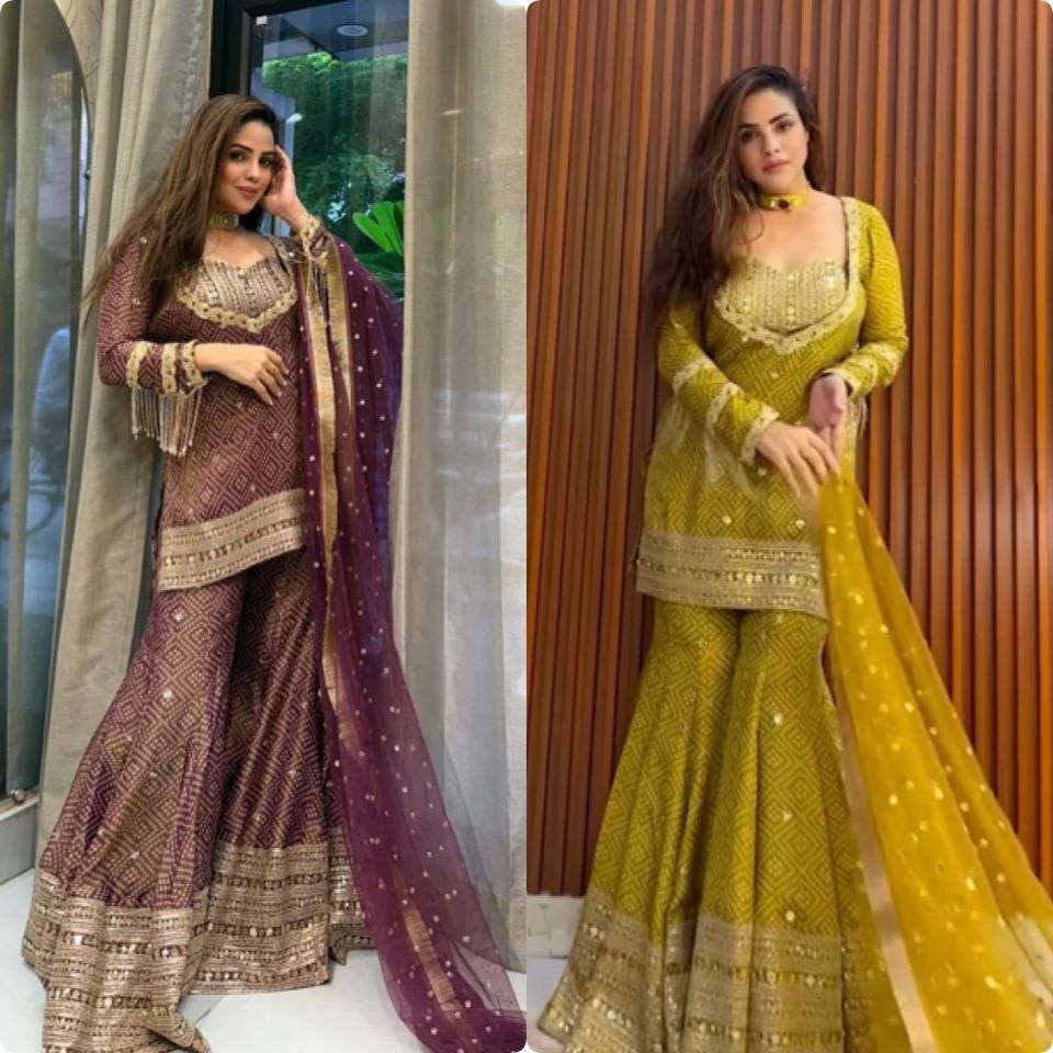 LADY LOOK 026 SILK PARTY WEAR DESIGNER LOOK READY MADE SUIT