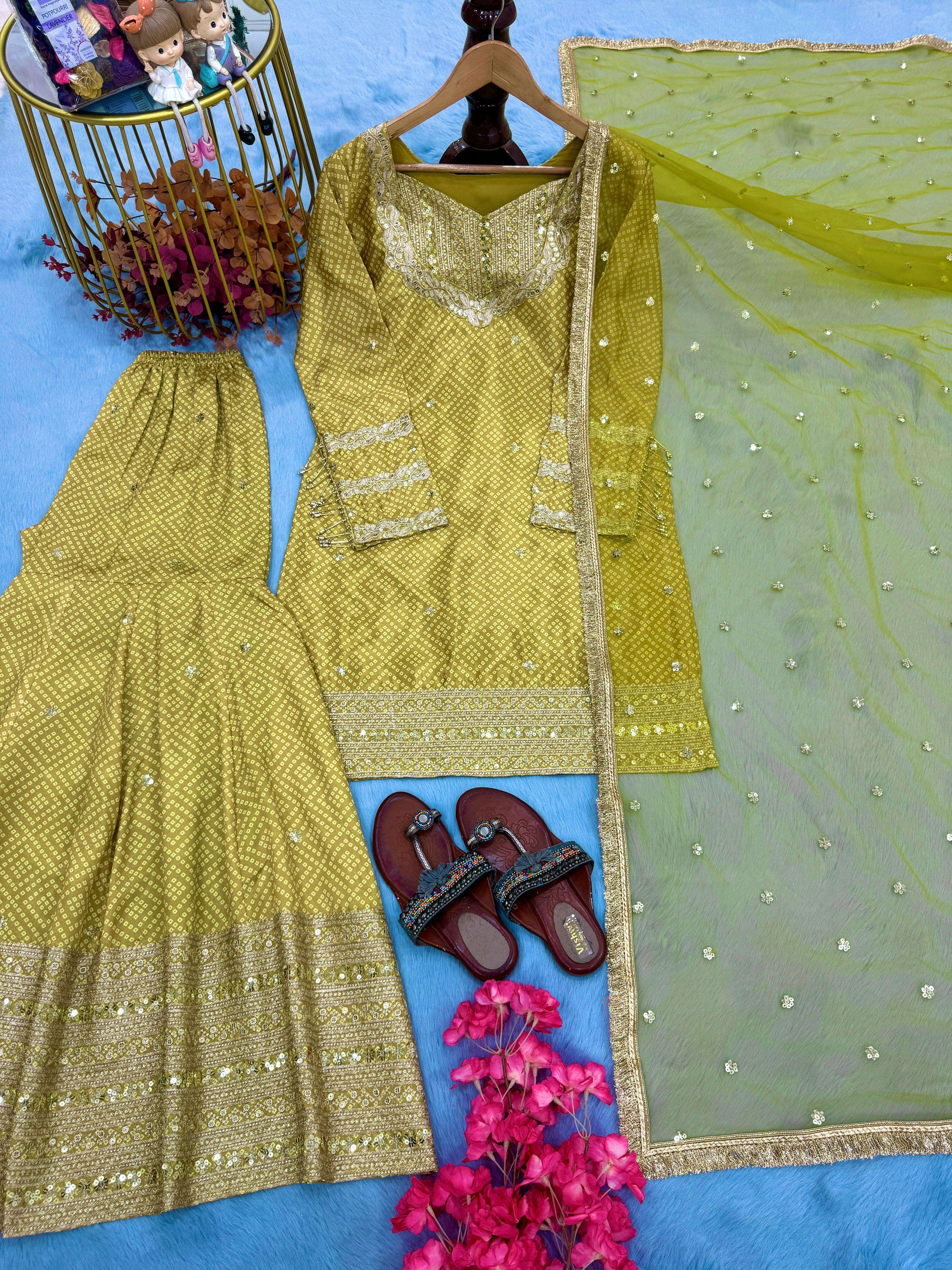 LADY LOOK 026 SILK PARTY WEAR DESIGNER LOOK READY MADE SUIT