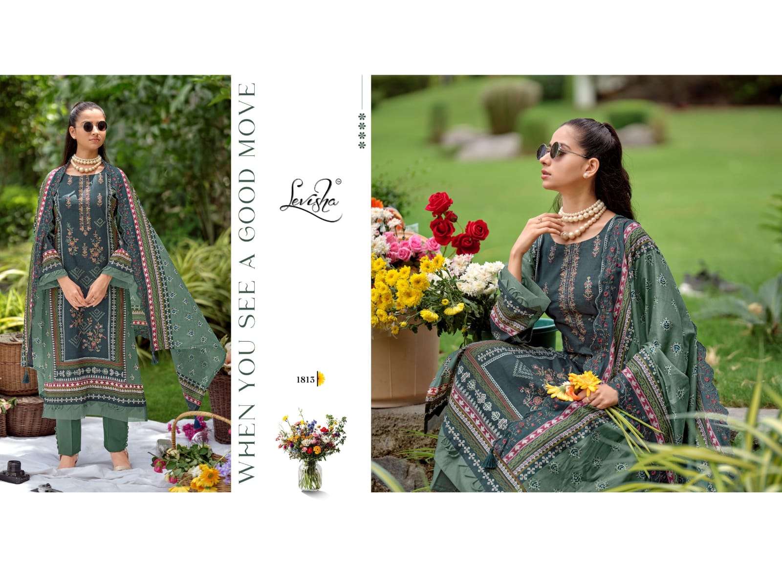 LEVISHA MADHUBALA VOL 18 LAWN COTTON DIGITAL PRINT WITH FANCY WORK SUIT