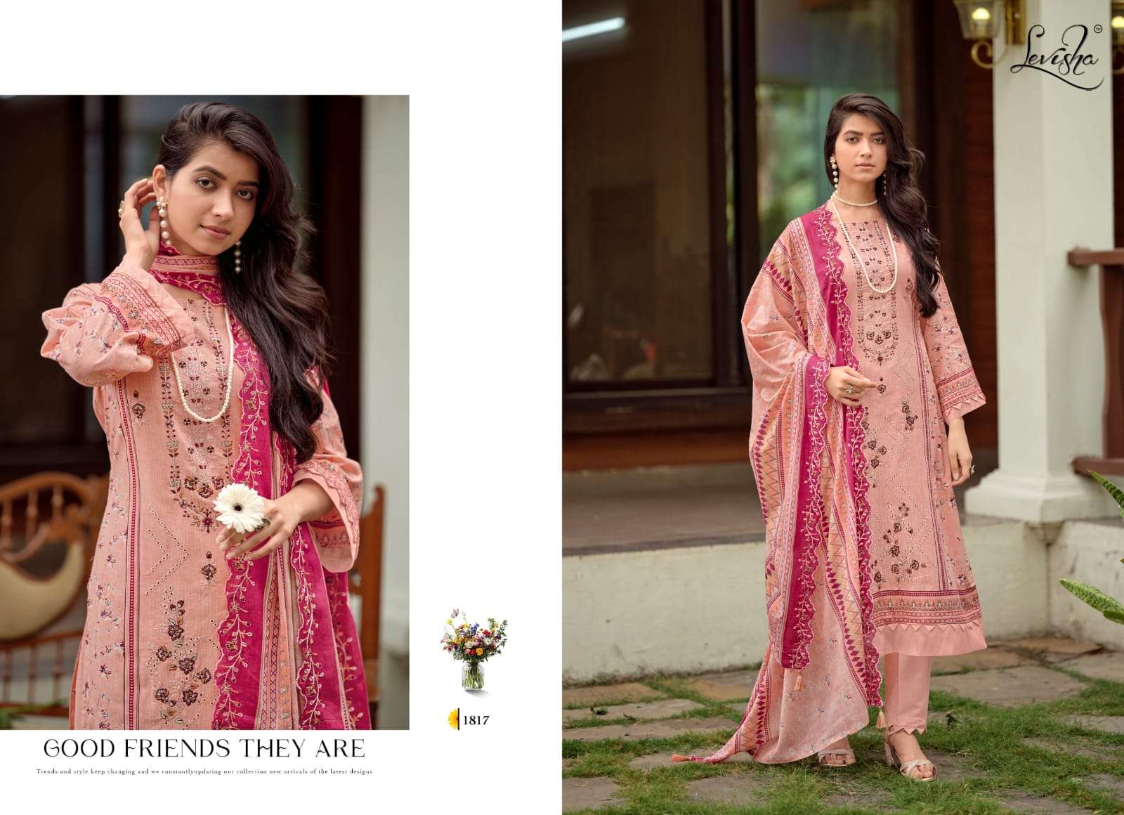 LEVISHA MADHUBALA VOL 18 LAWN COTTON DIGITAL PRINT WITH FANCY WORK SUIT
