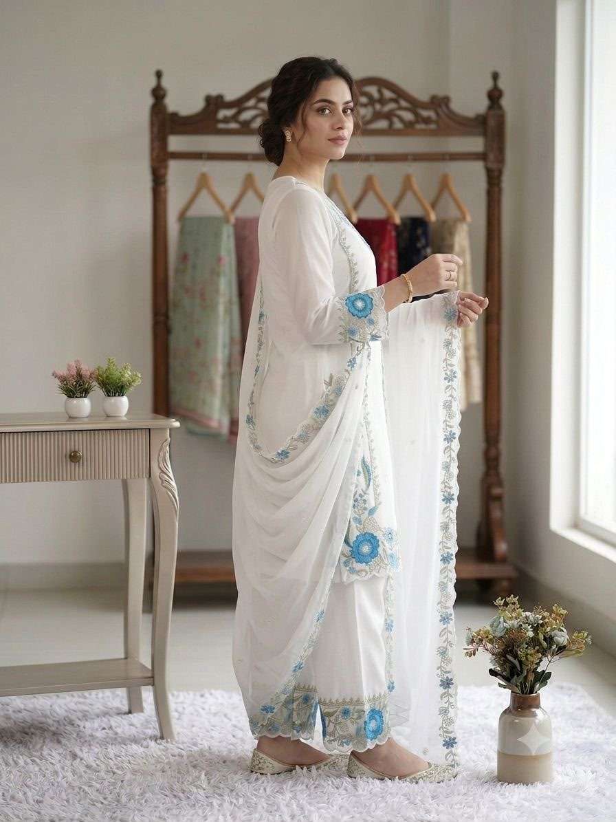 LG 2105 GEORGETTE BEAUTIFUL DESIGNER LOOK PARTY WEAR LADIES SUIT