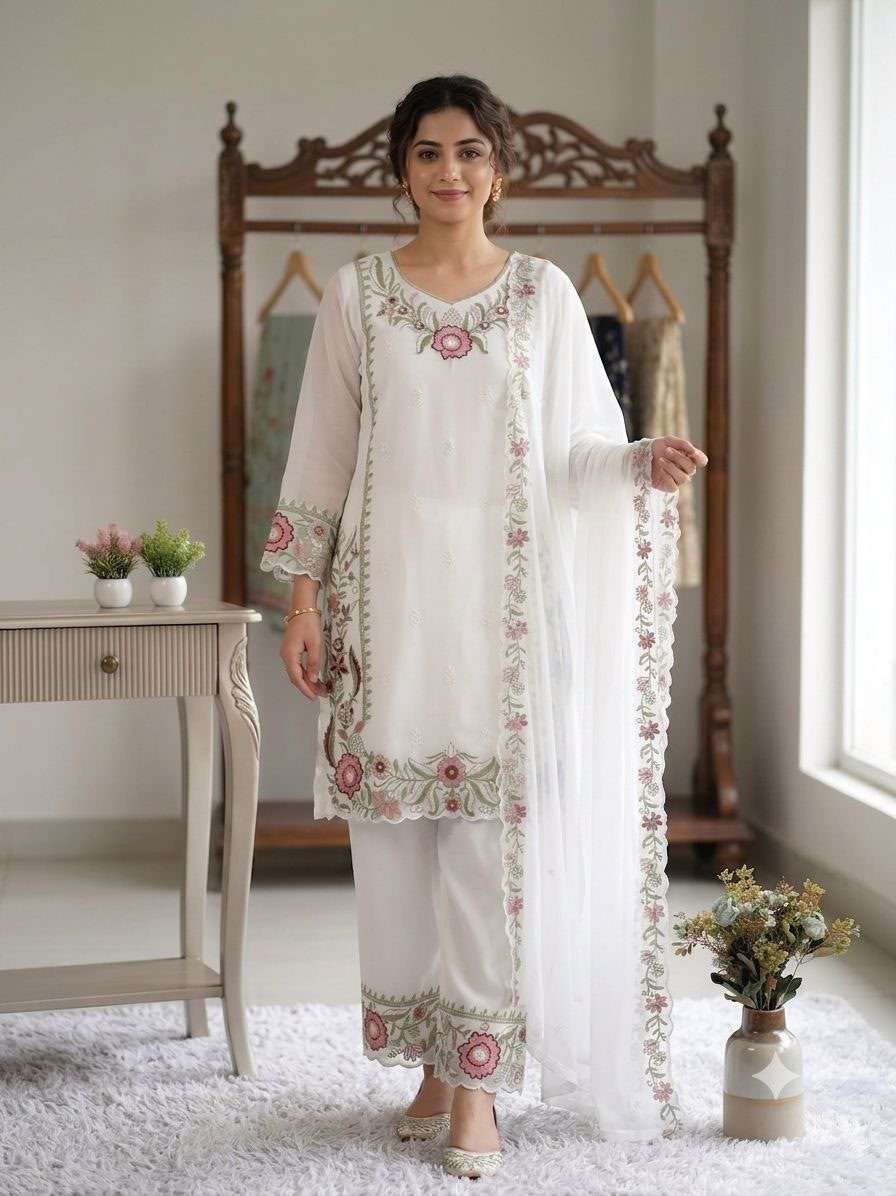 LG 2105 GEORGETTE BEAUTIFUL DESIGNER LOOK PARTY WEAR LADIES SUIT