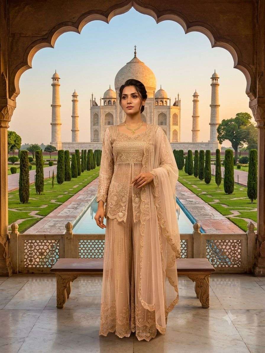 LG 2114 BUTTERFLY NET BEAUTIFUL DESIGNER LOOK PARTY WEAR LADIES SUIT