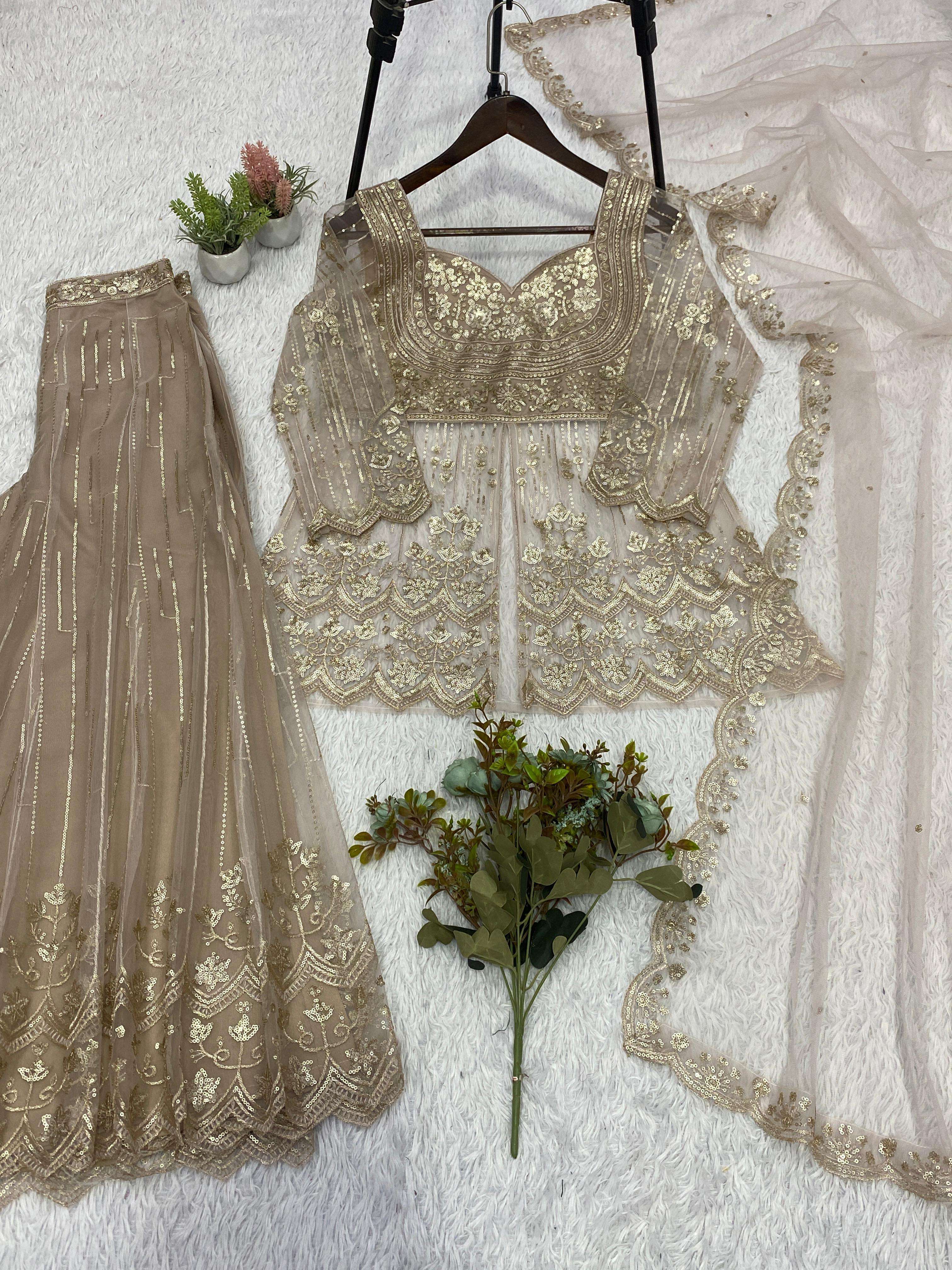 LG 2114 BUTTERFLY NET BEAUTIFUL DESIGNER LOOK PARTY WEAR LADIES SUIT