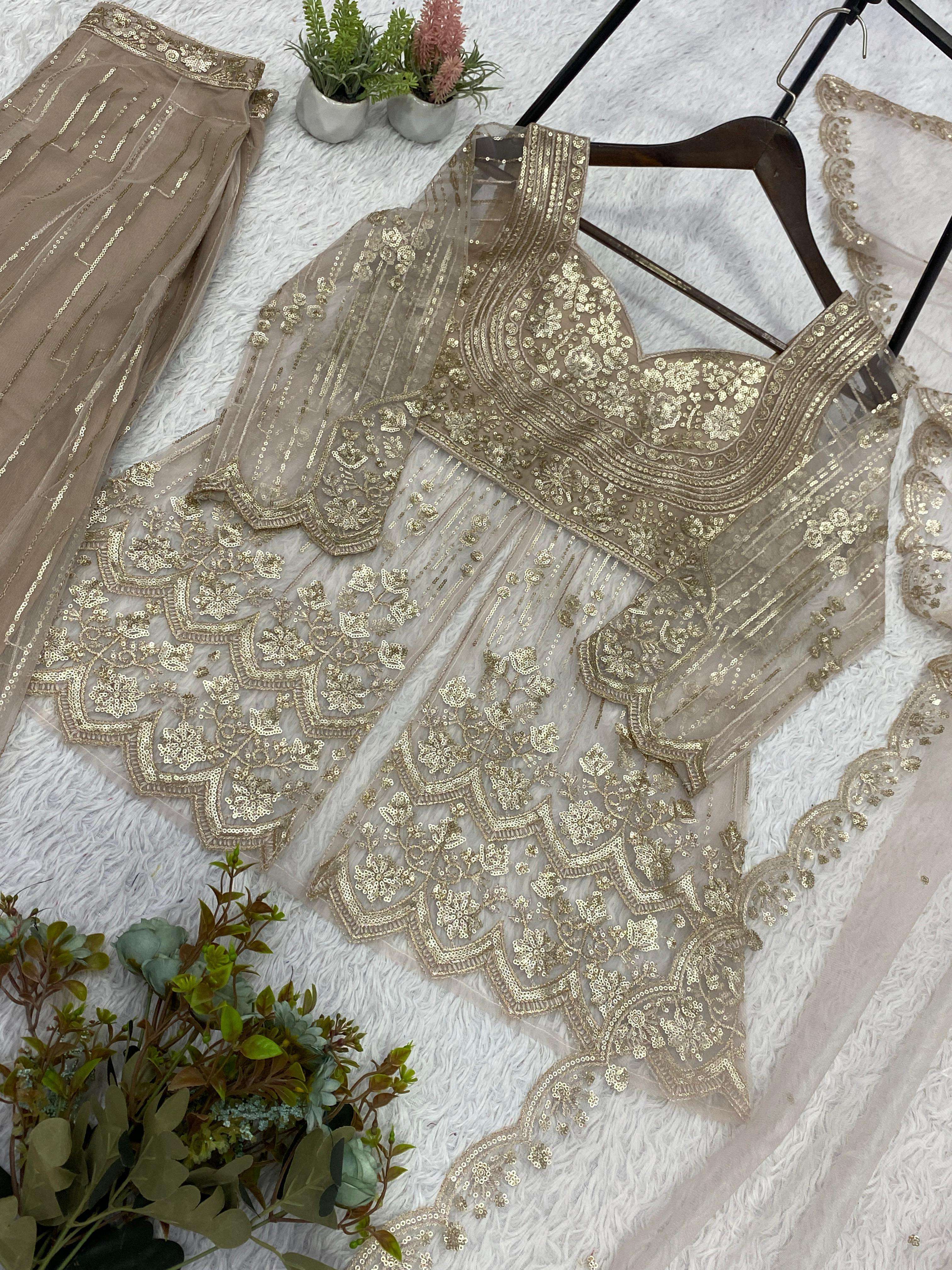 LG 2114 BUTTERFLY NET BEAUTIFUL DESIGNER LOOK PARTY WEAR LADIES SUIT