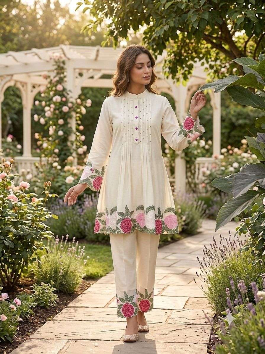 LG 2115 SILK SUMMER SEASON WEAR PREETY LOOKS TRENDY CO-ORD SET