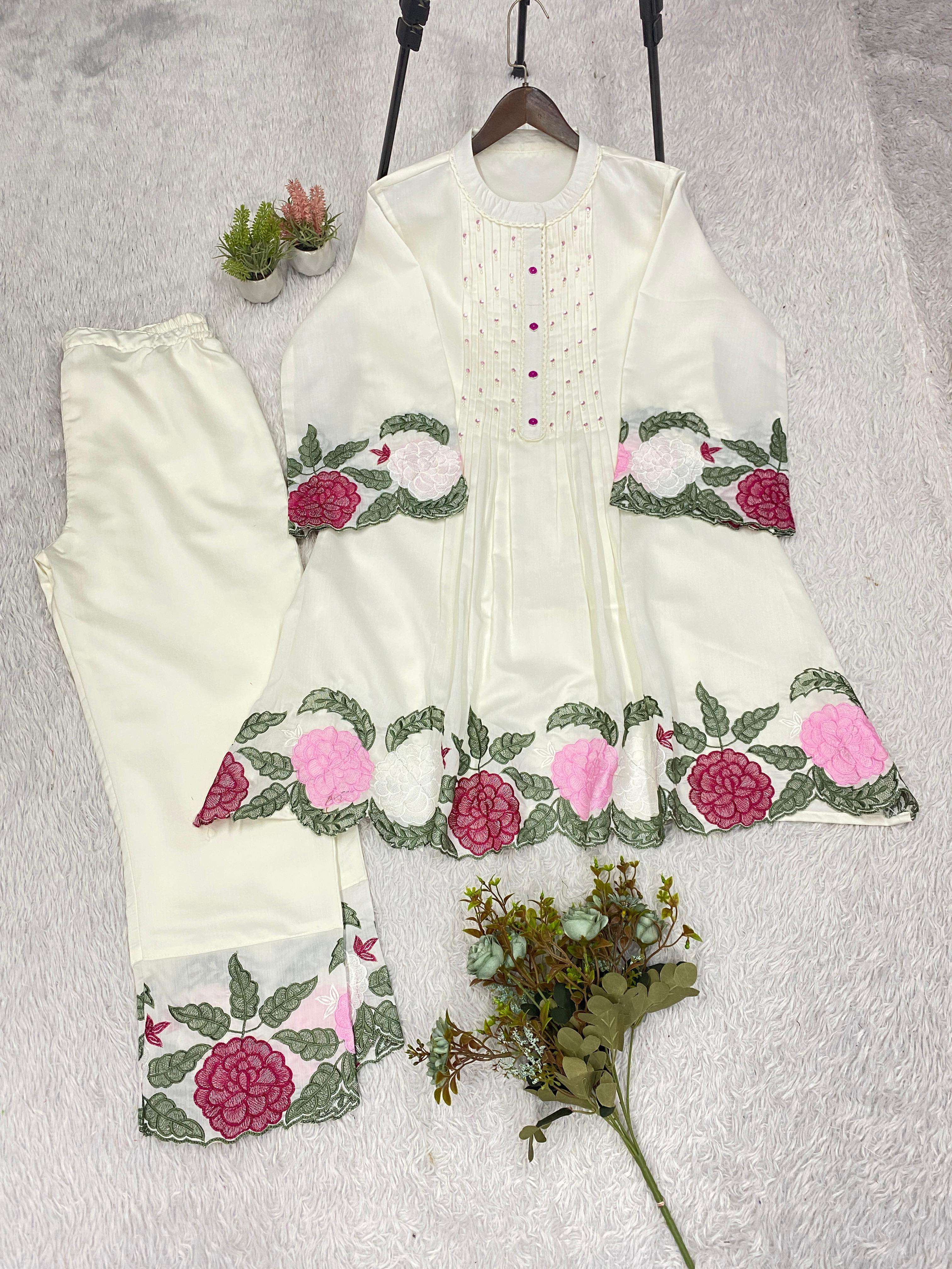 LG 2115 SILK SUMMER SEASON WEAR PREETY LOOKS TRENDY CO-ORD SET