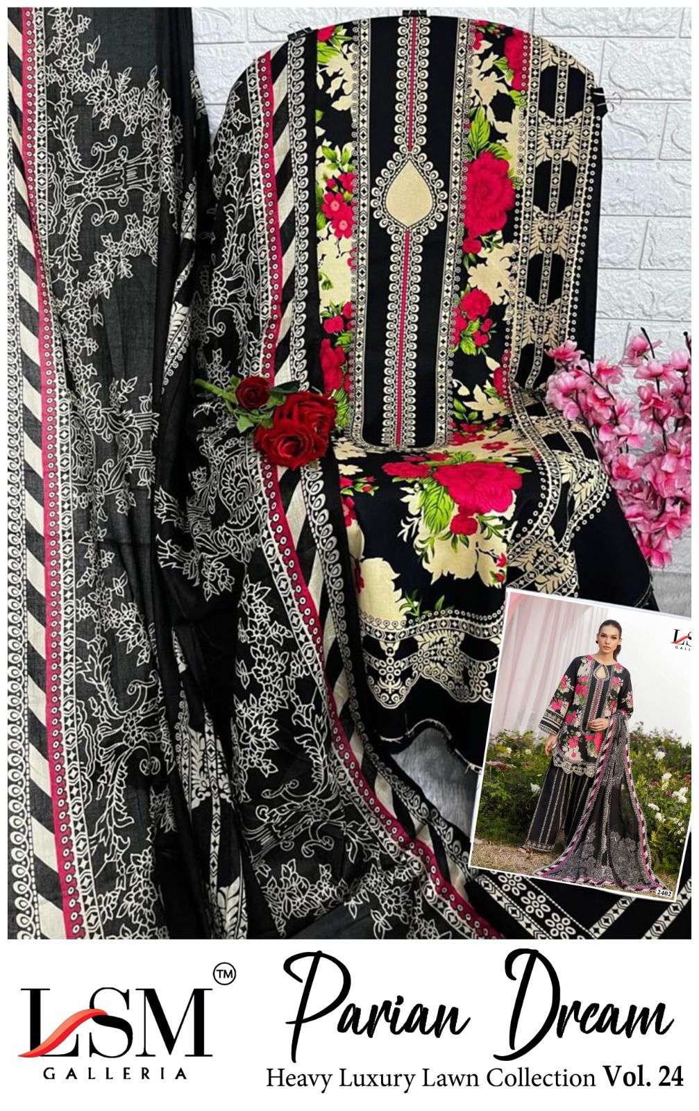LSM GALLERIA PARIAN DREAM HEAVY LUXURY LAWN COLLECTION VOL 24
