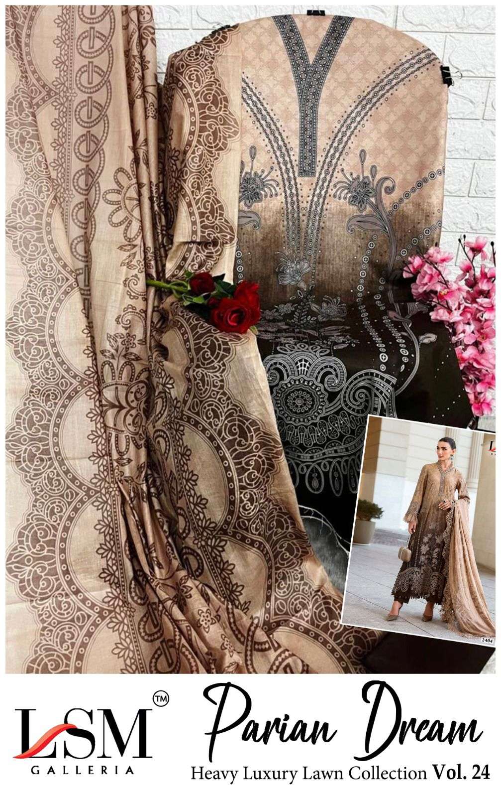 LSM GALLERIA PARIAN DREAM HEAVY LUXURY LAWN COLLECTION VOL 24