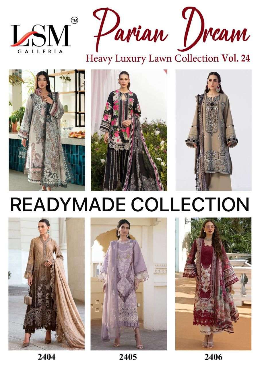 LSM GALLERIA PARIAN DREAM HEAVY LUXURY LAWN READY MADE COLLECTION VOL 24