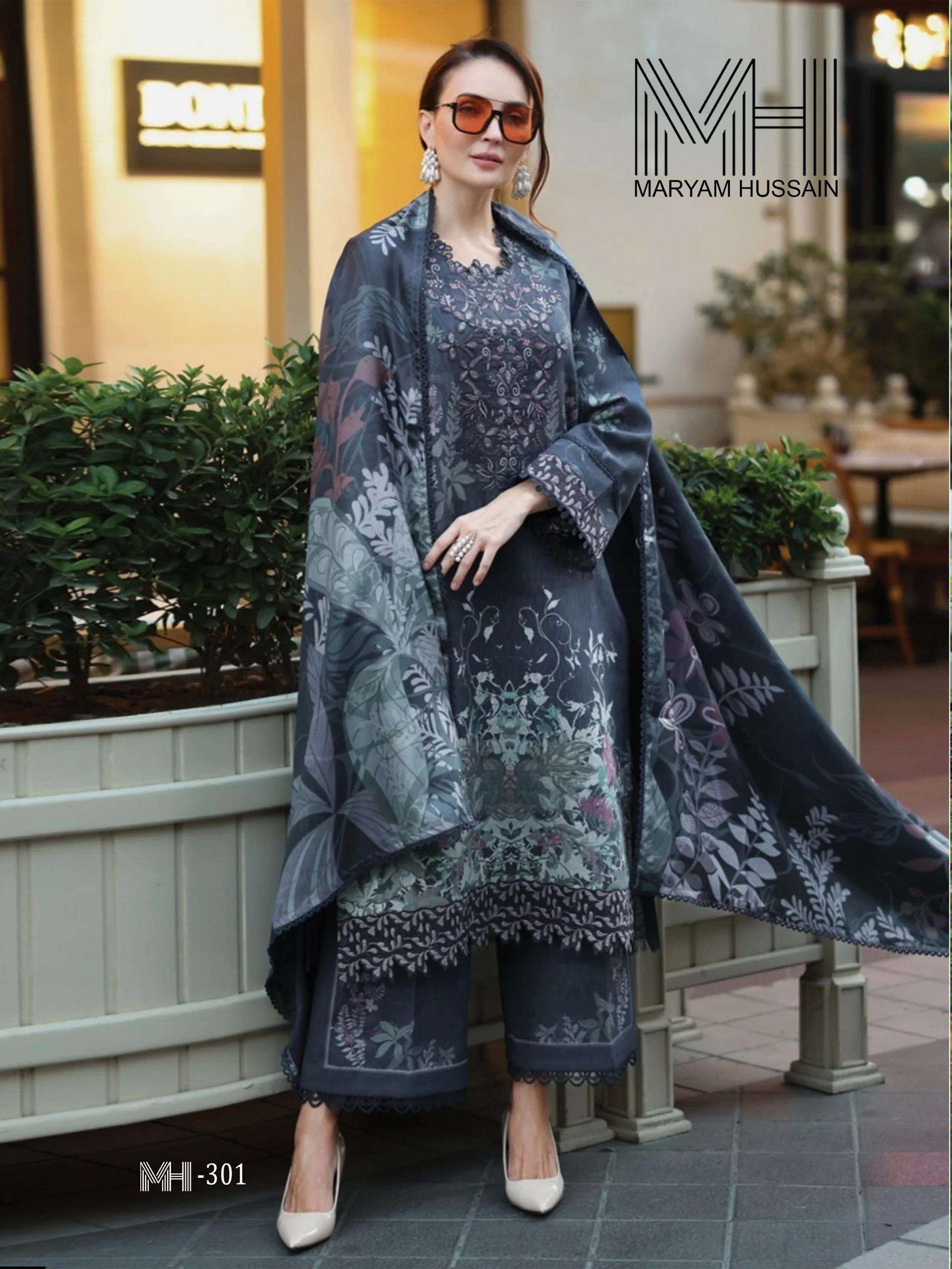 MARYAM HUSSAIN NOOR E KAINAT VOL 4 COTTON DIGITAL KARACHI STYLE PRINT SUIT