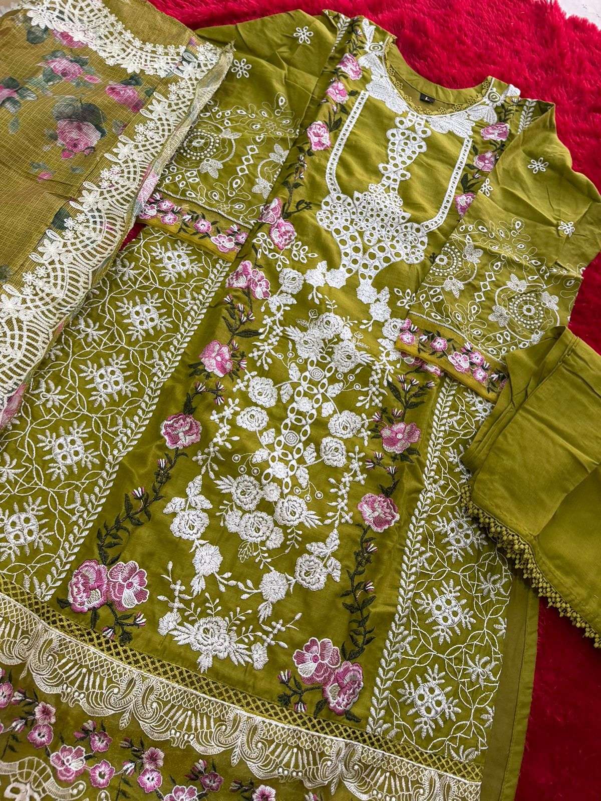 MEHBOOB  TEX OMBRE NX VOL 12 COTTON WITH HEAVY EMBROIDERY DESIGNER WORK SUIT