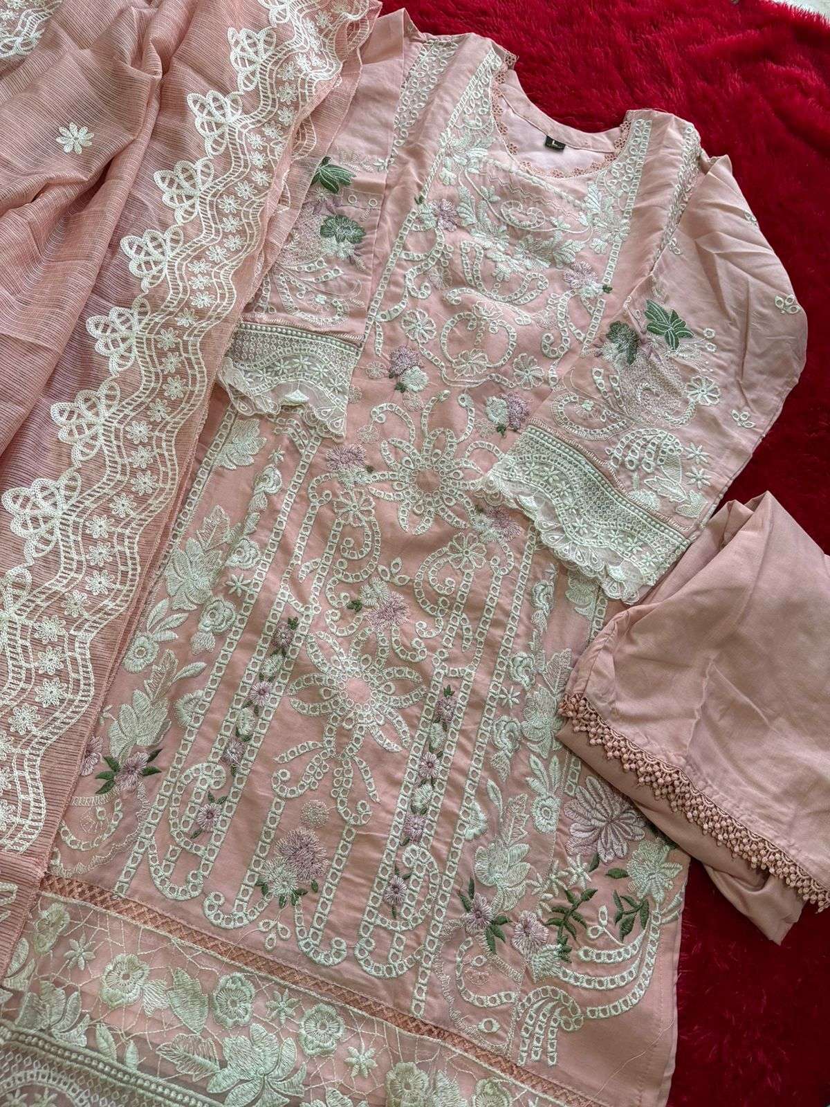 MEHBOOB  TEX OMBRE NX VOL 12 COTTON WITH HEAVY EMBROIDERY DESIGNER WORK SUIT