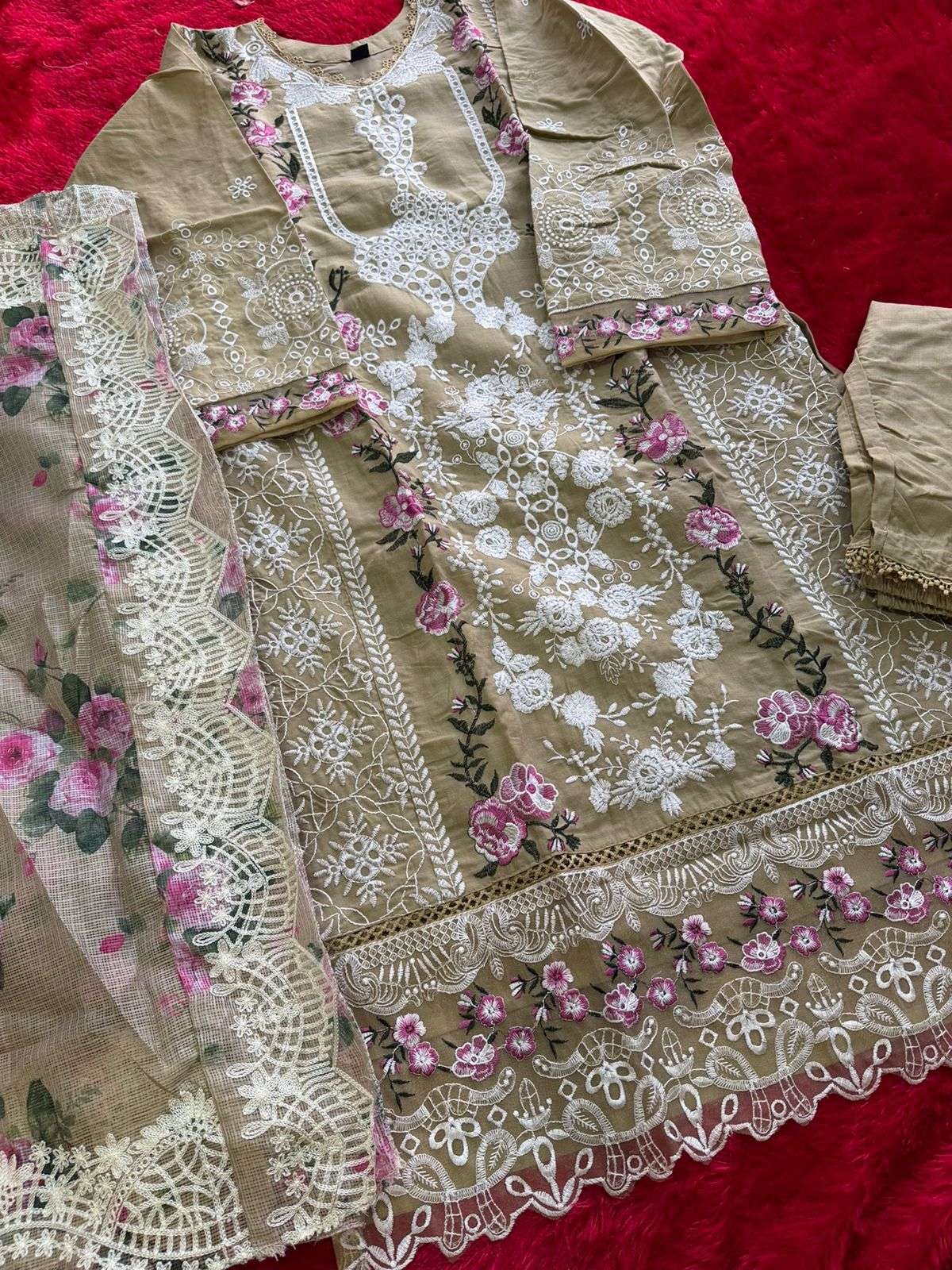 MEHBOOB TEX OMBRE NX VOL 13 COTTON EMBROIDERY DESIGNER WORK PAKISTANI SUIT