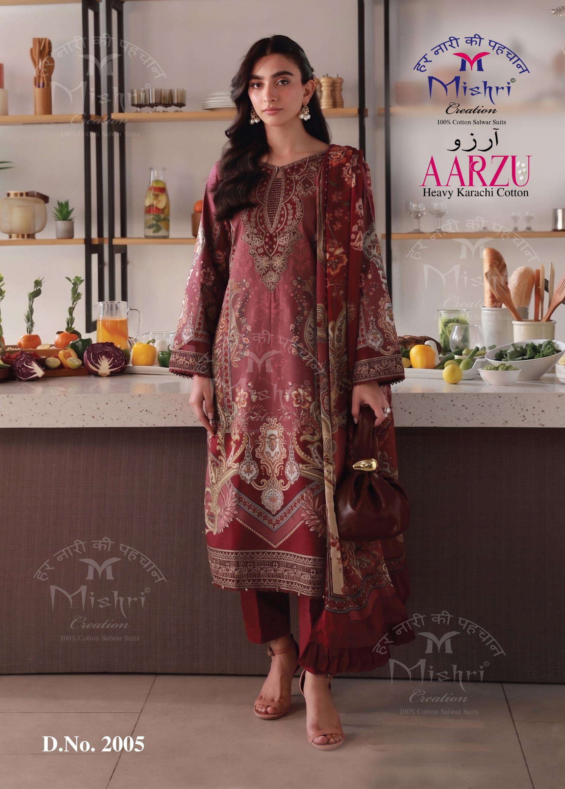 MISHRI CREATION AARZU VOL 2 COTTON DIGITAL KARACHI PRINTS SALWAR SUIT