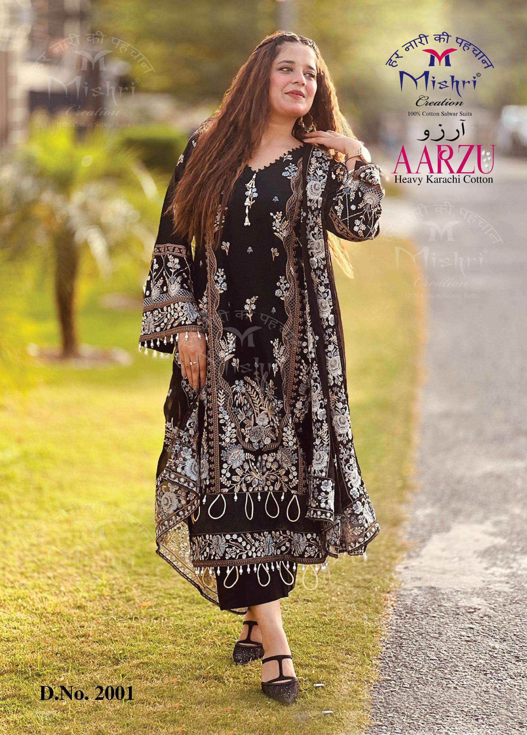 MISHRI CREATION AARZU VOL 2 COTTON DIGITAL KARACHI PRINTS SALWAR SUIT