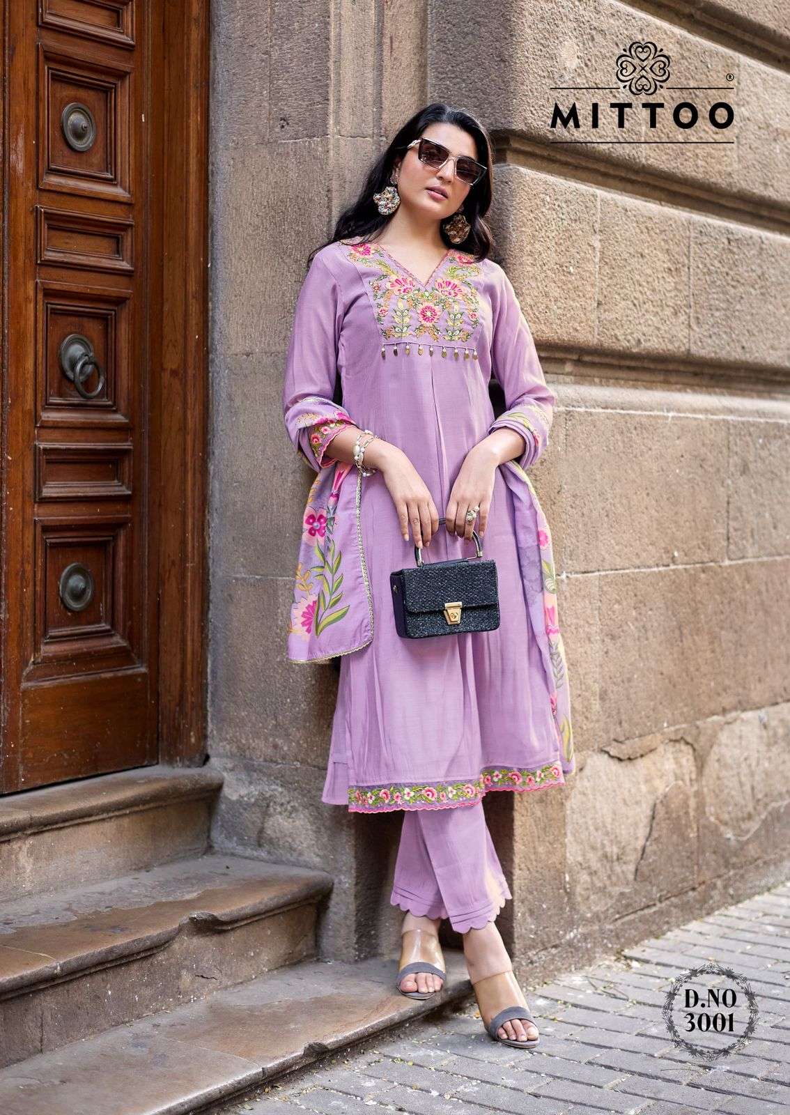MITTOO AARZOO VISCOSE SILK PREETY LOOK DESIGNER LADIES 3PCS SET COLLECTION 