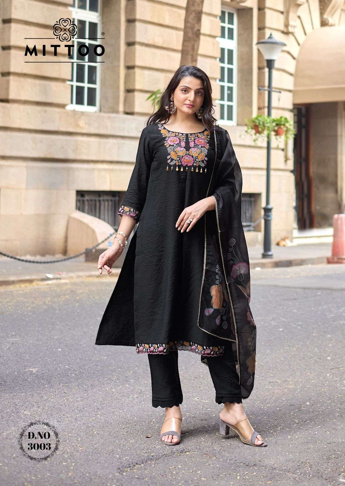 MITTOO AARZOO VISCOSE SILK PREETY LOOK DESIGNER LADIES 3PCS SET COLLECTION 