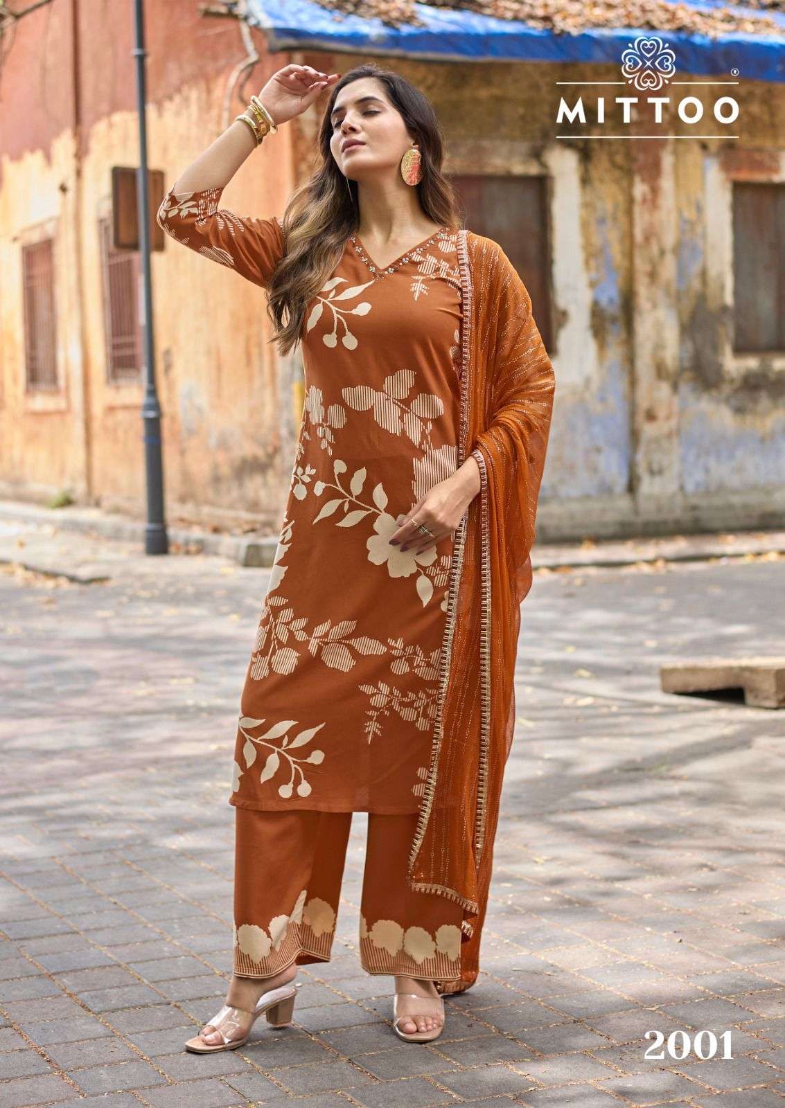 MITTOO NATASHA RAYON PRINT FANCY SUMMER WEAR LADIES 3PCS SET COLLECTION 