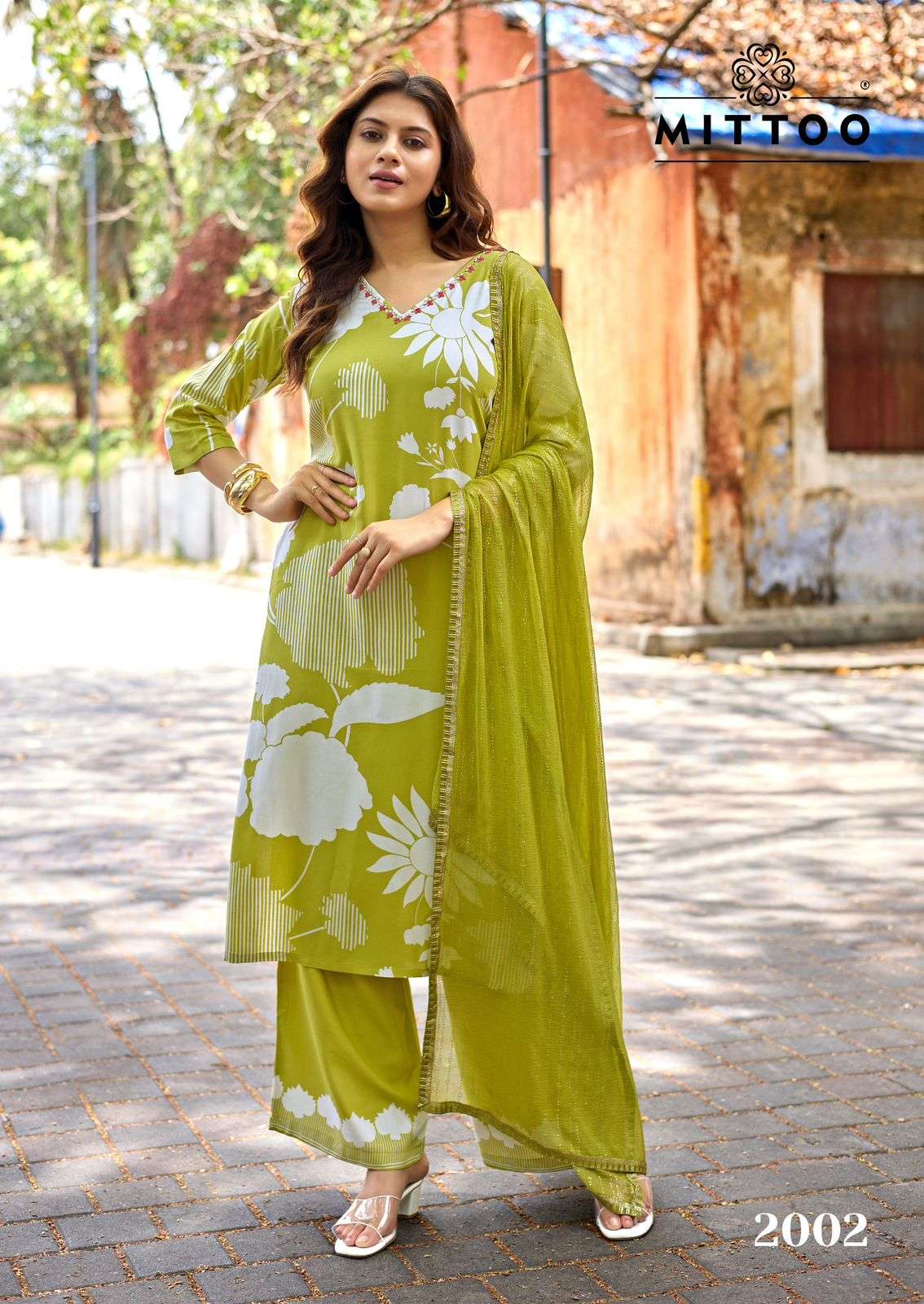 MITTOO NATASHA RAYON PRINT FANCY SUMMER WEAR LADIES 3PCS SET COLLECTION 
