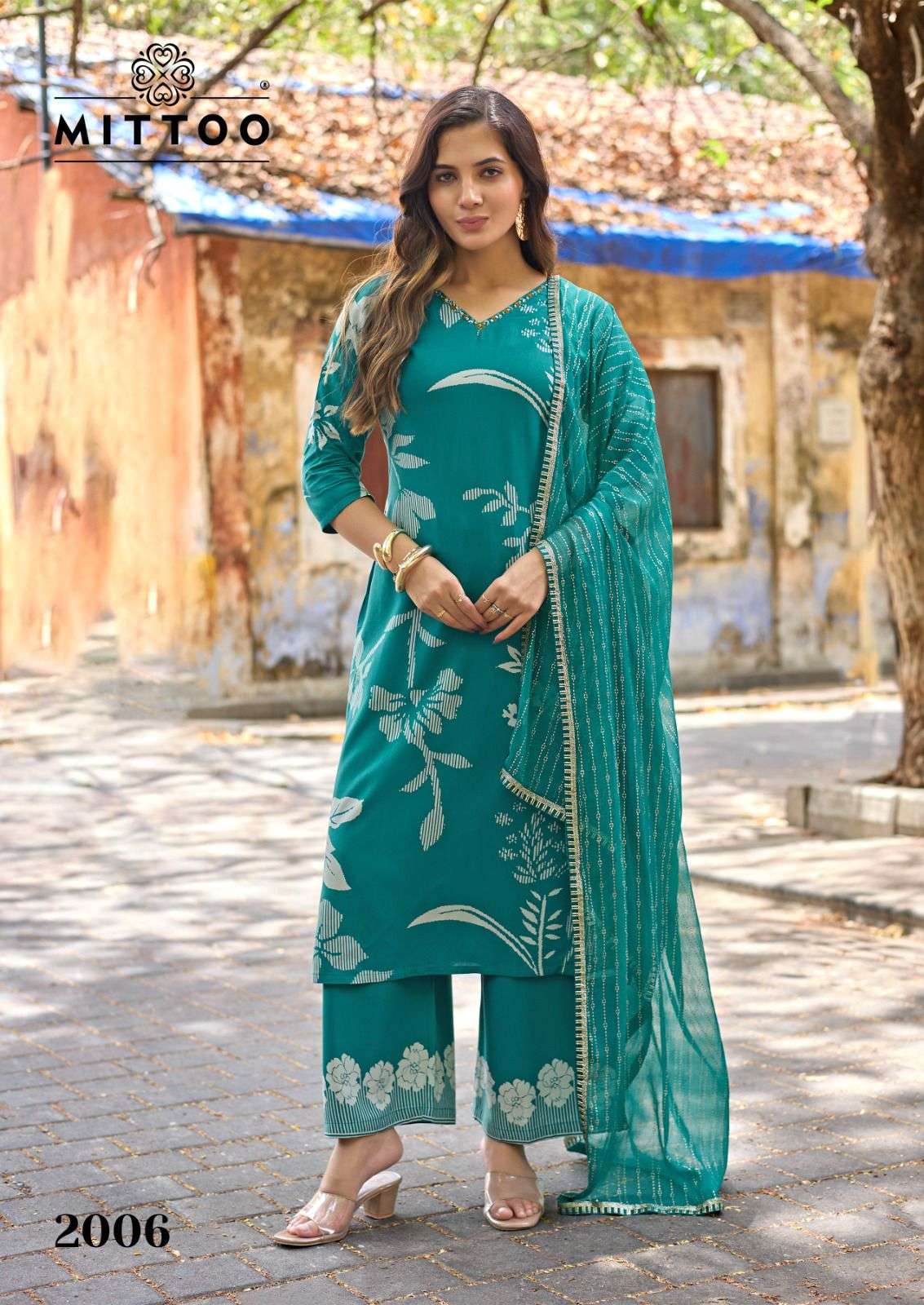 MITTOO NATASHA RAYON PRINT FANCY SUMMER WEAR LADIES 3PCS SET COLLECTION 