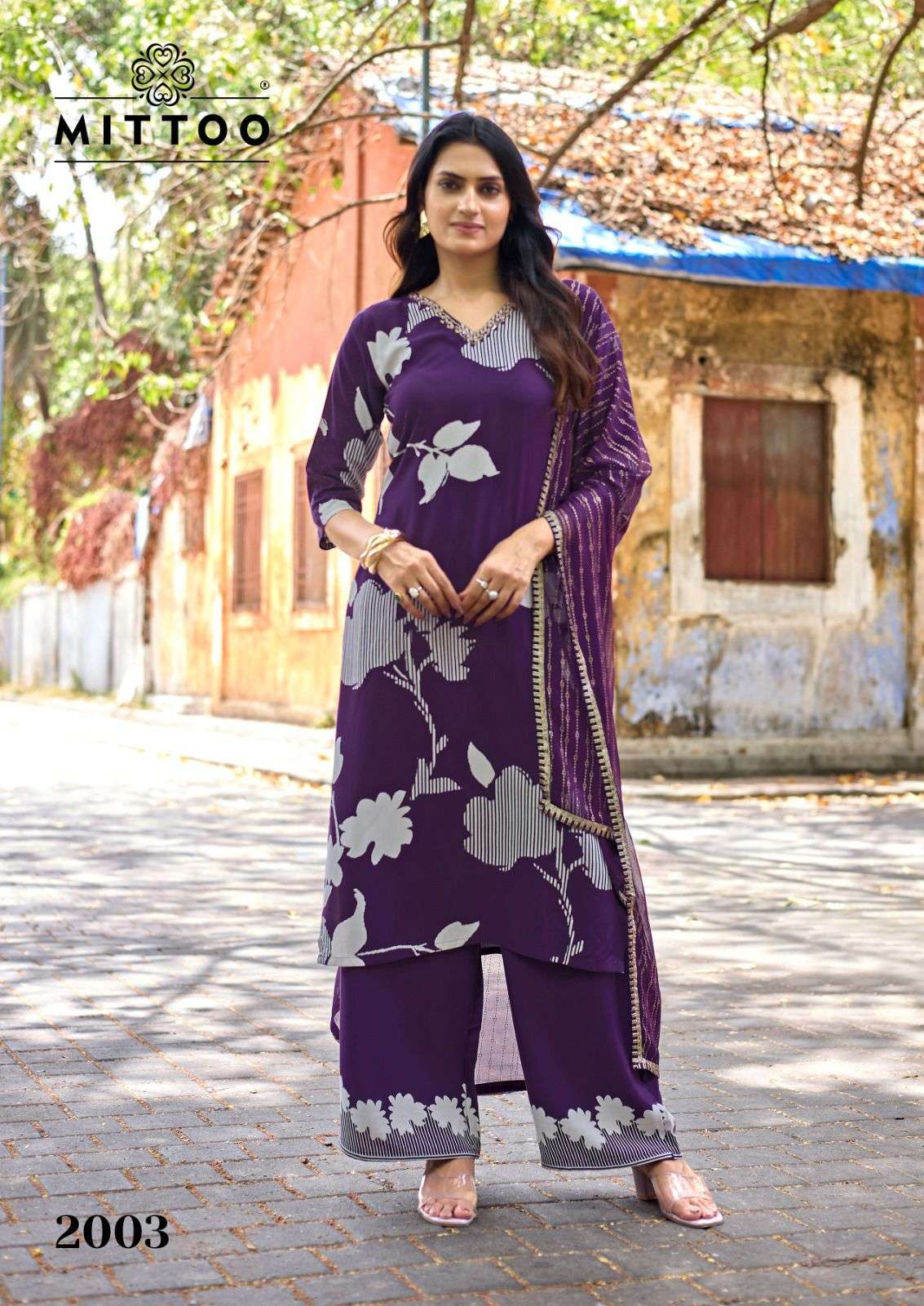 MITTOO NATASHA RAYON PRINT FANCY SUMMER WEAR LADIES 3PCS SET COLLECTION 