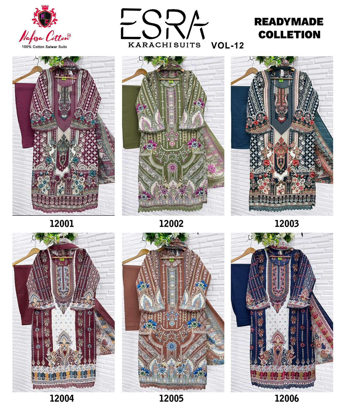 NAFISA COTTON ESRA VOL 12 READY MADE COLLECTION 