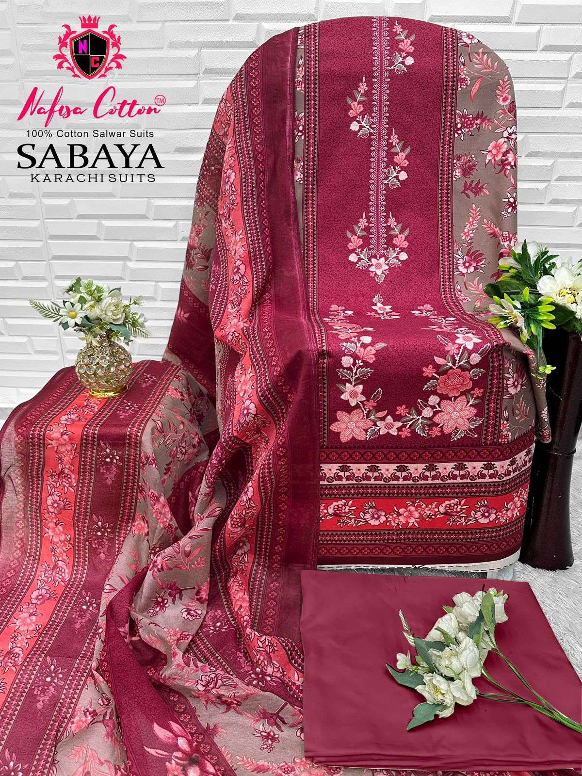 NAFISA COTTON SABAYA KARACHI SUITS COTTON DIGITAL PRINTS SALWAR SUIT