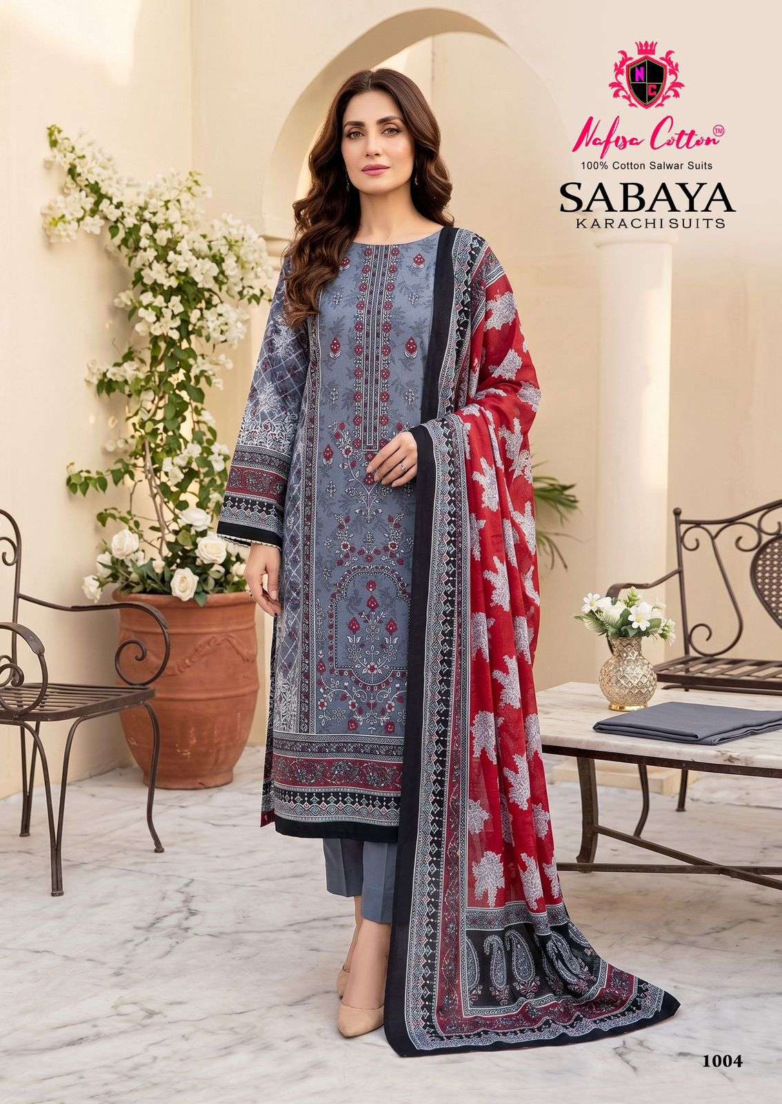 NAFISA COTTON SABAYA KARACHI SUITS COTTON DIGITAL PRINTS SALWAR SUIT