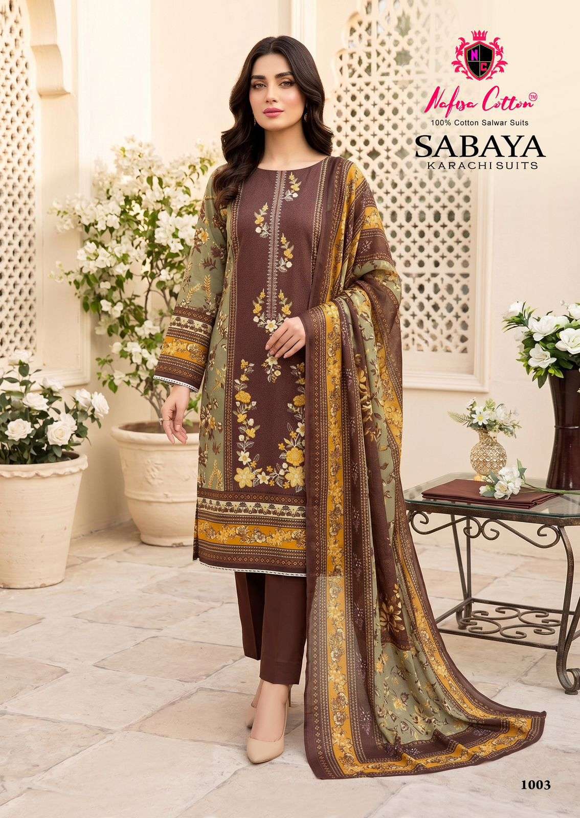 NAFISA COTTON SABAYA KARACHI SUITS COTTON DIGITAL PRINTS SALWAR SUIT