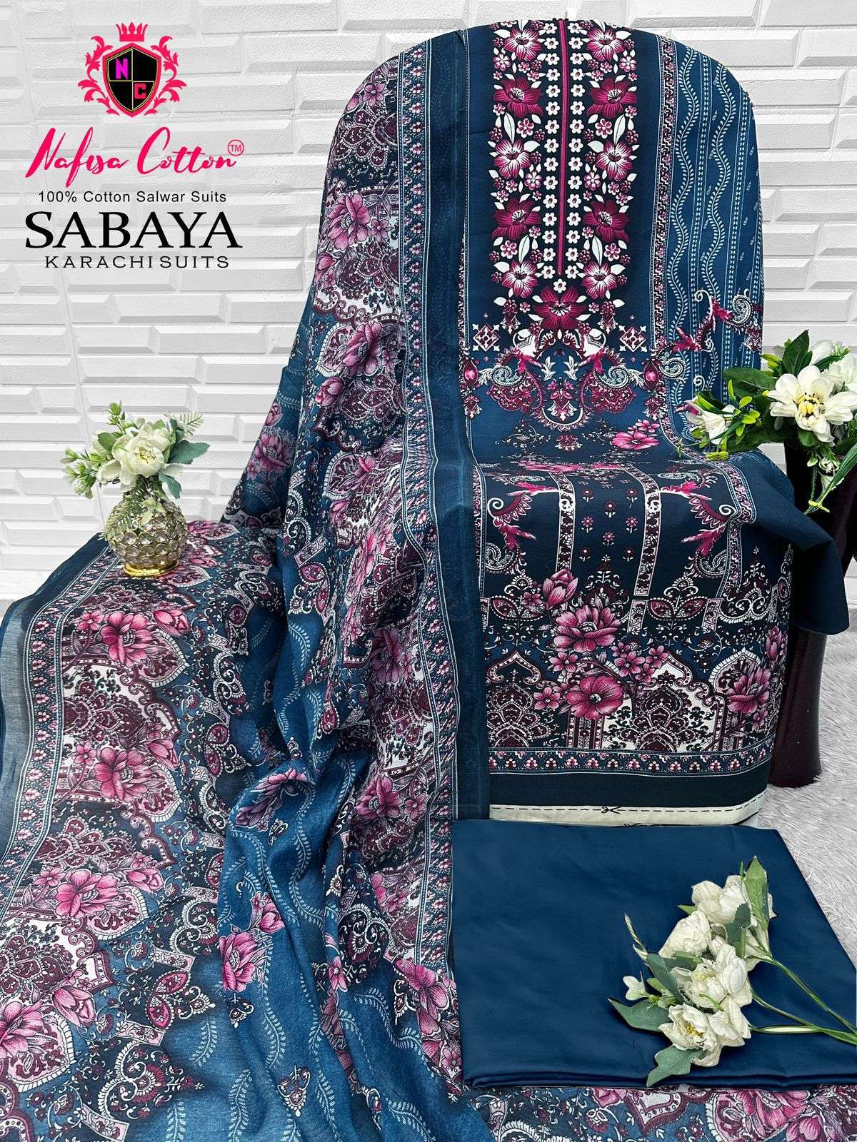 NAFISA COTTON SABAYA KARACHI SUITS COTTON DIGITAL PRINTS SALWAR SUIT