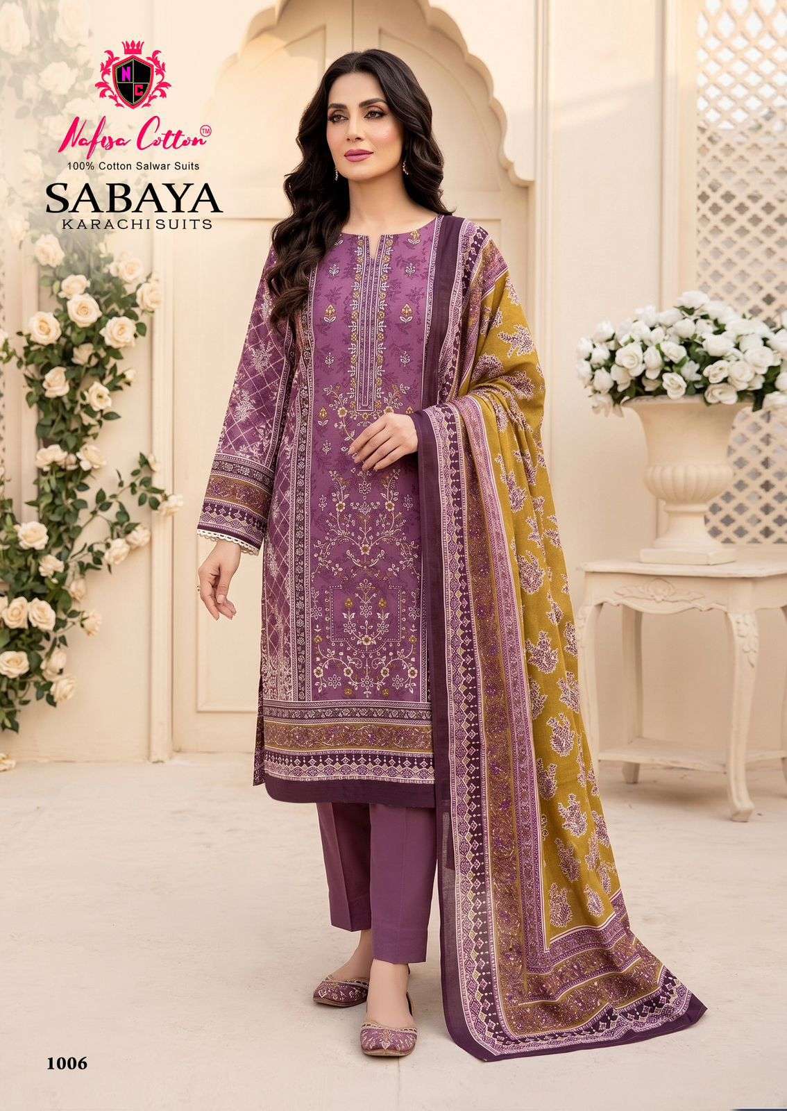 NAFISA COTTON SABAYA KARACHI SUITS COTTON DIGITAL PRINTS SALWAR SUIT