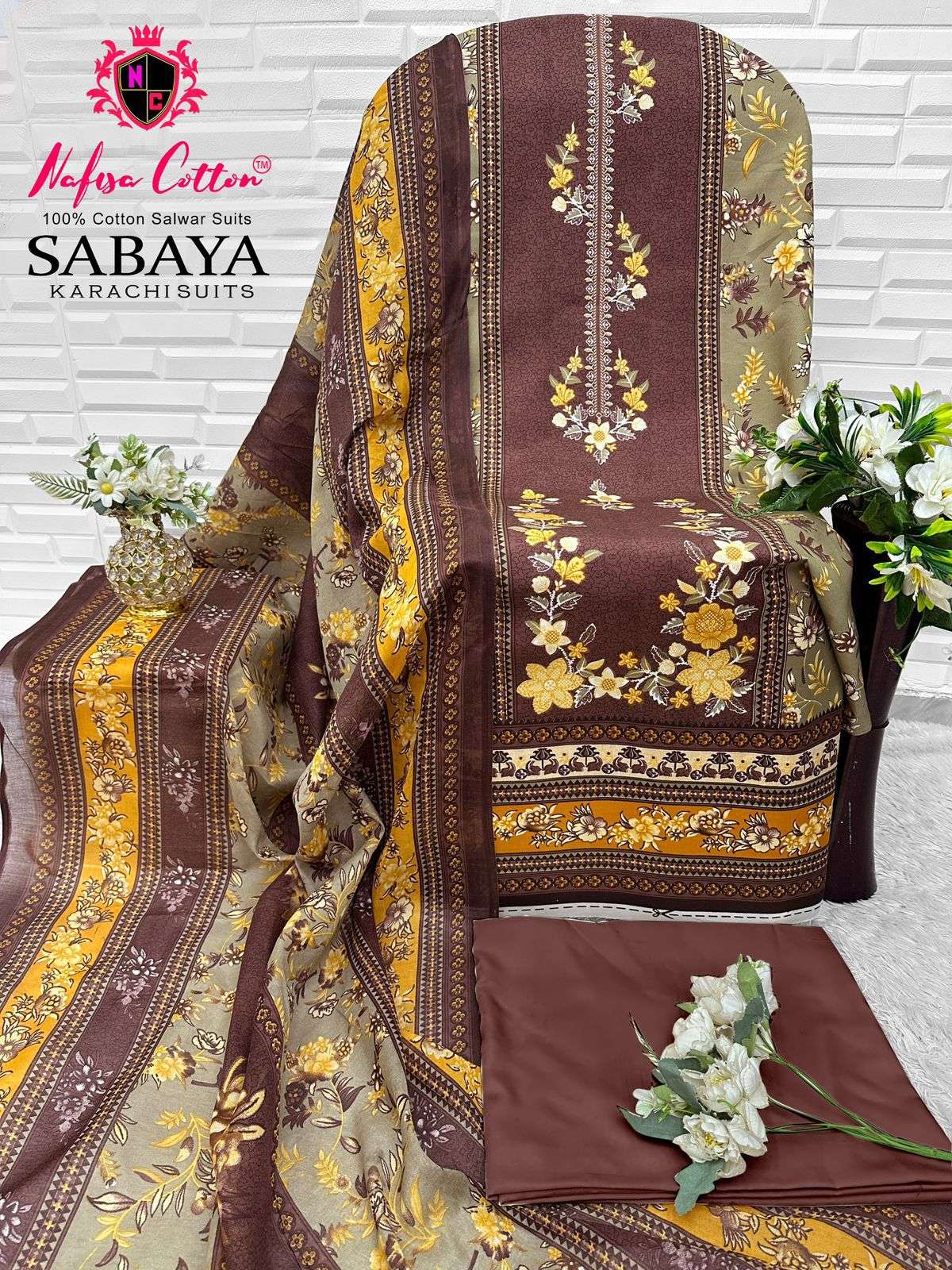 NAFISA COTTON SABAYA KARACHI SUITS COTTON DIGITAL PRINTS SALWAR SUIT