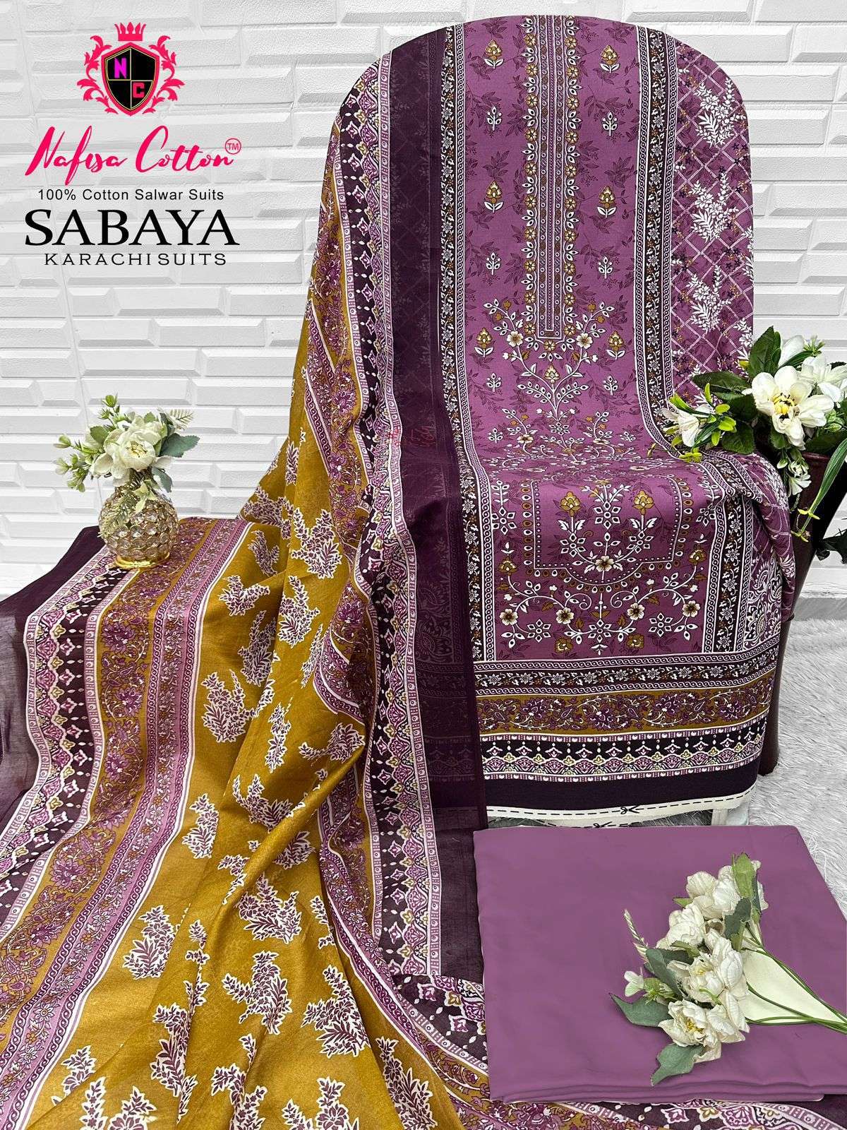 NAFISA COTTON SABAYA KARACHI SUITS COTTON DIGITAL PRINTS SALWAR SUIT