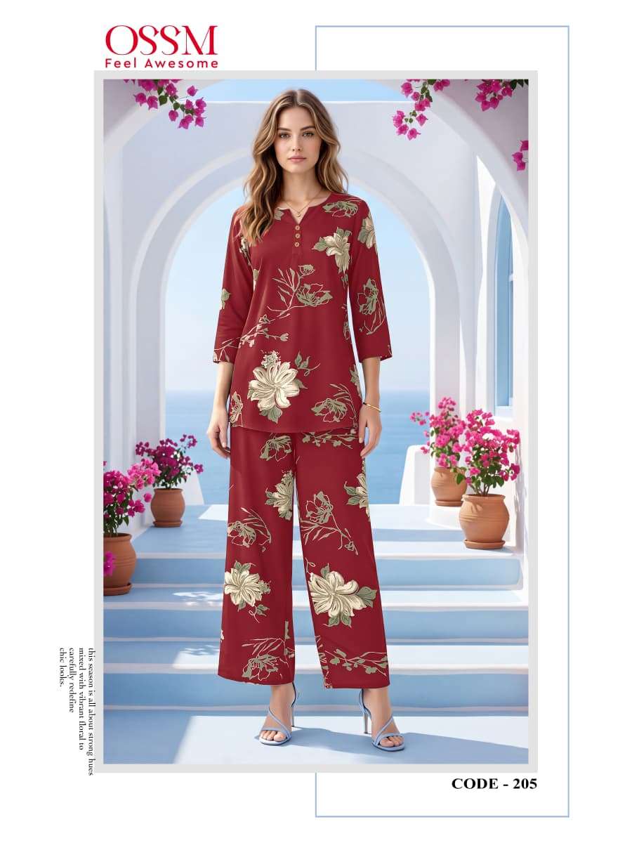 OSSM GLAMOUR VOL 2 RAYON PRINT FANCY SUMMER WEAR LADIES CO-ORD SET 