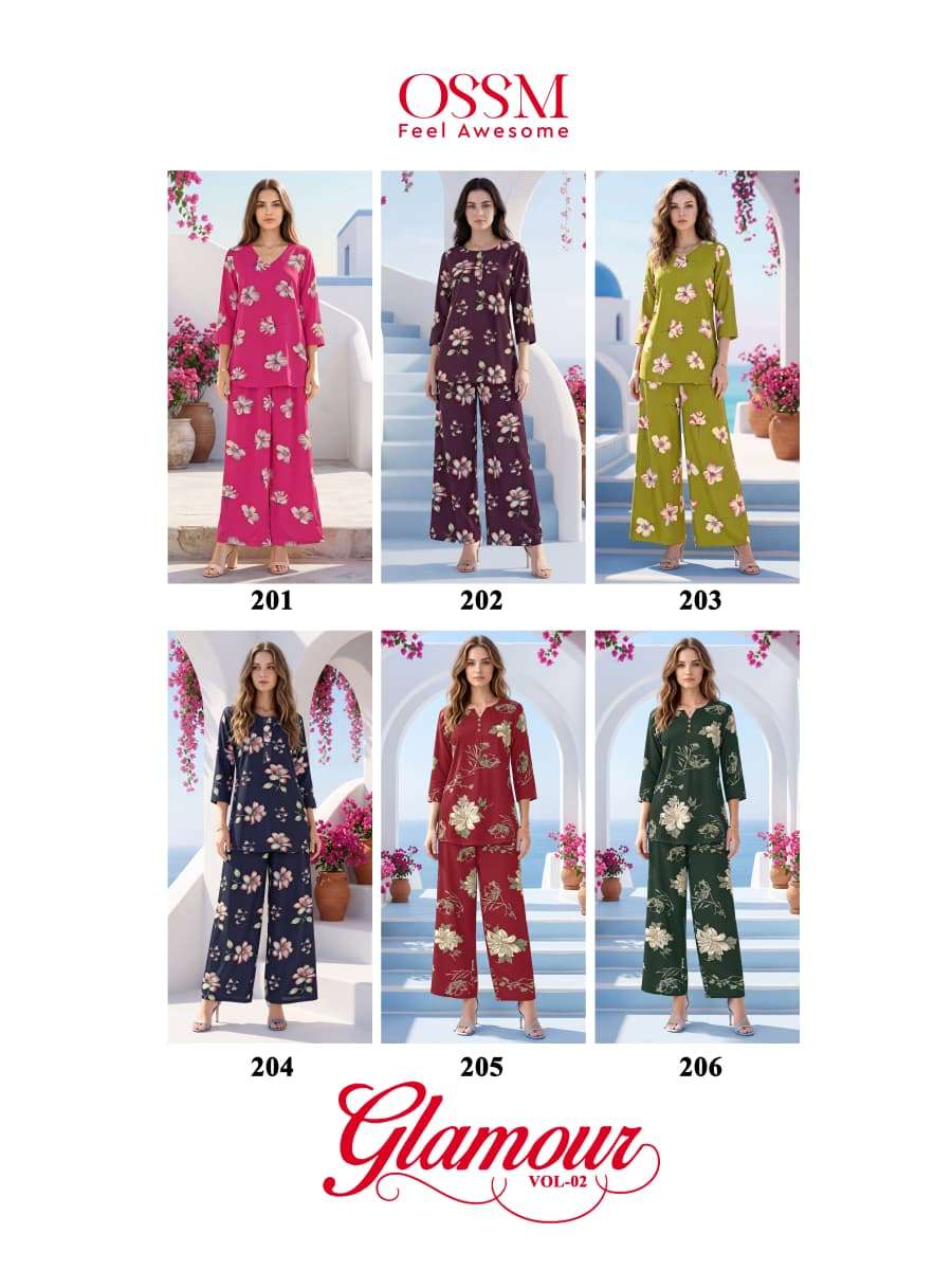 OSSM GLAMOUR VOL 2 RAYON PRINT FANCY SUMMER WEAR LADIES CO-ORD SET 