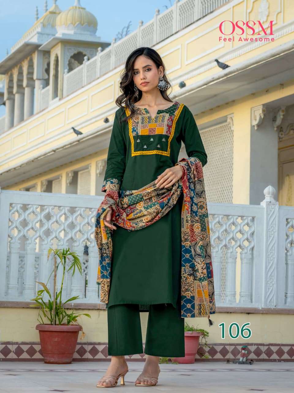 OSSM MAHEK VOL 2 COTTON FANCY EMBROIDERIES WORK READY MADE LADIES SUIT