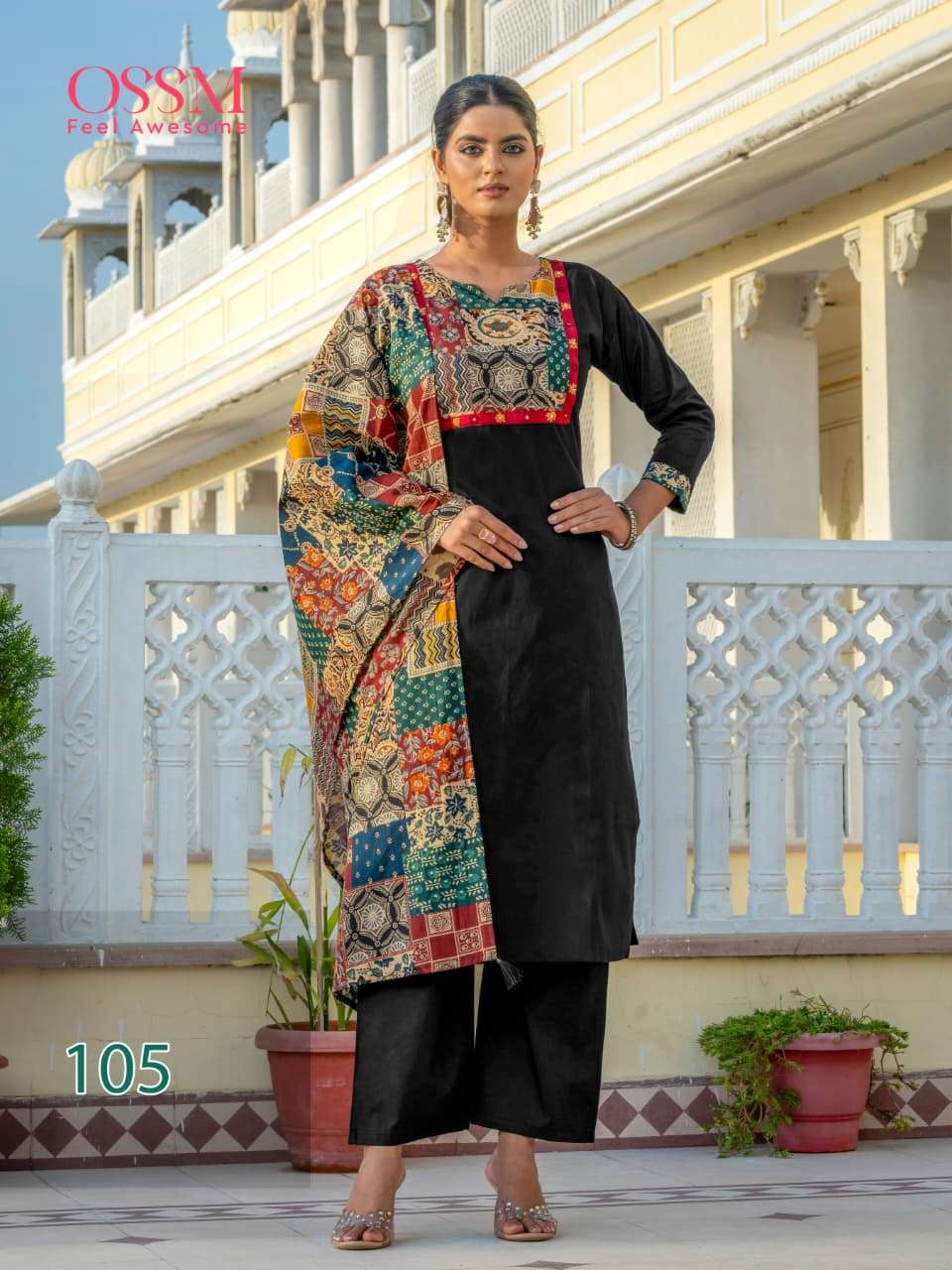 OSSM MAHEK VOL 2 COTTON FANCY EMBROIDERIES WORK READY MADE LADIES SUIT