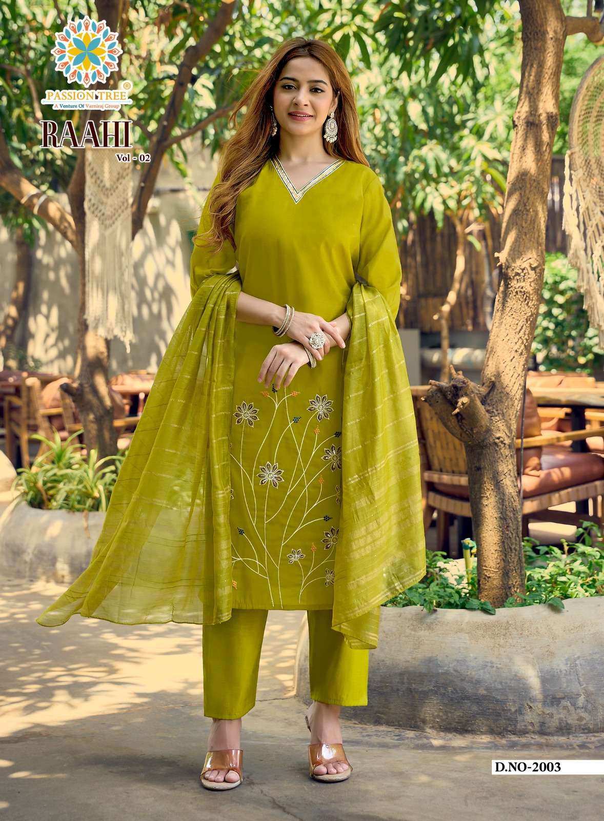 PASSION TREE RAAHI VOL 2 SILK DESIGNER STRAIGHT KURTI WITH PANT & DUPATTA SET