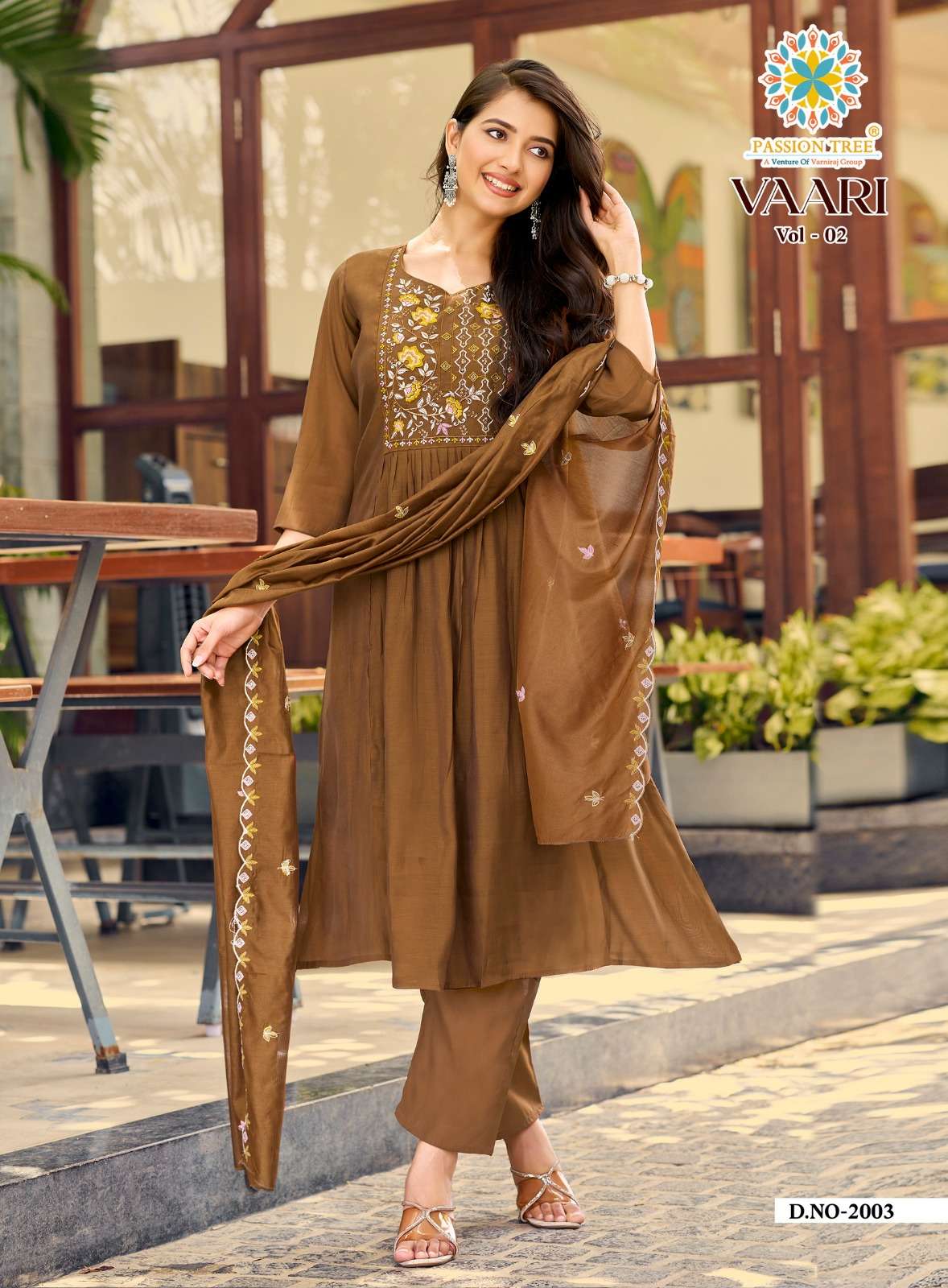 PASSION TREE VAARI VOL 2 SILK FANCY ANARKALI STYLE LADIES 3PCS SET COLLECTION 