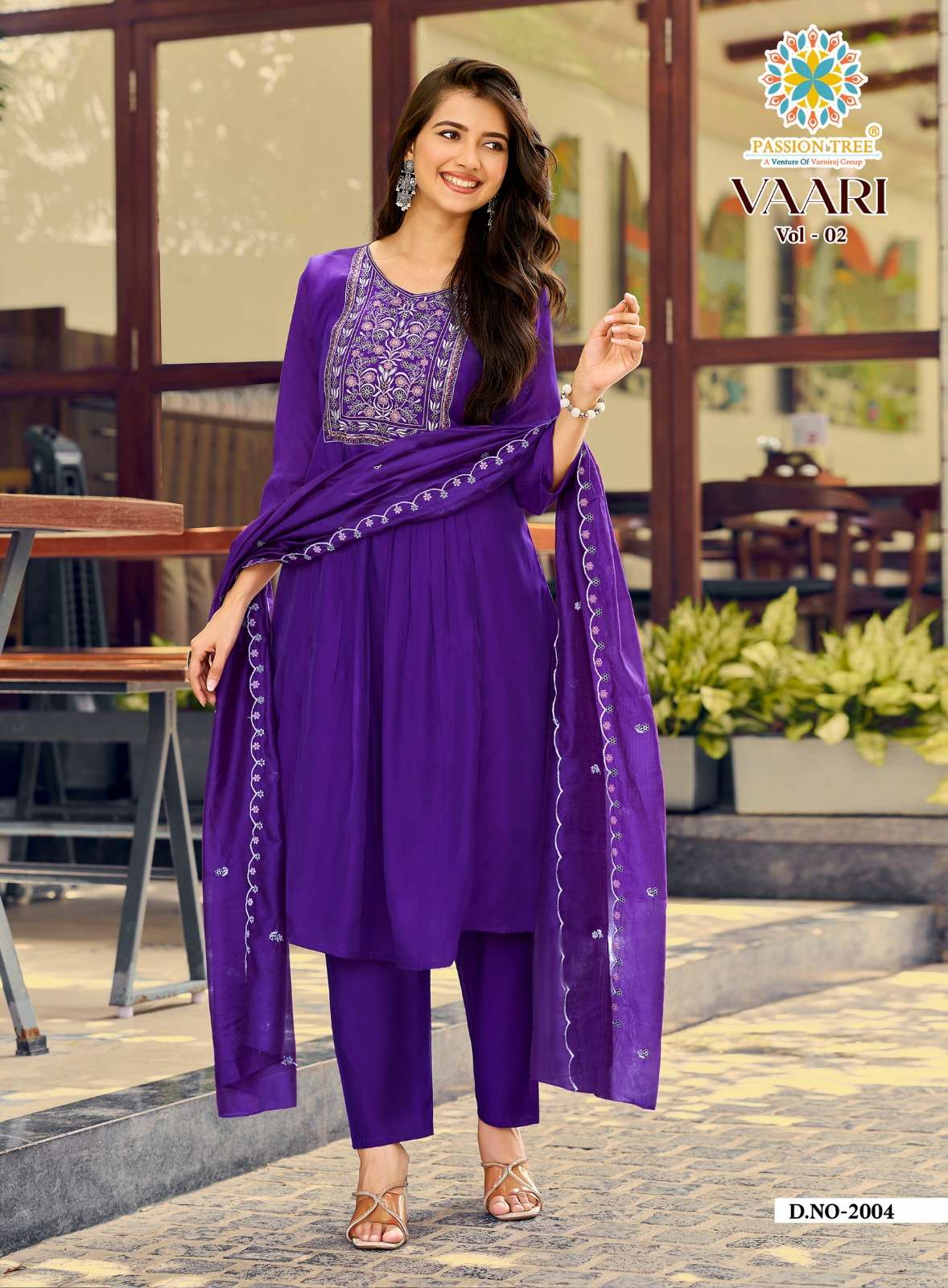 PASSION TREE VAARI VOL 2 SILK FANCY ANARKALI STYLE LADIES 3PCS SET COLLECTION 
