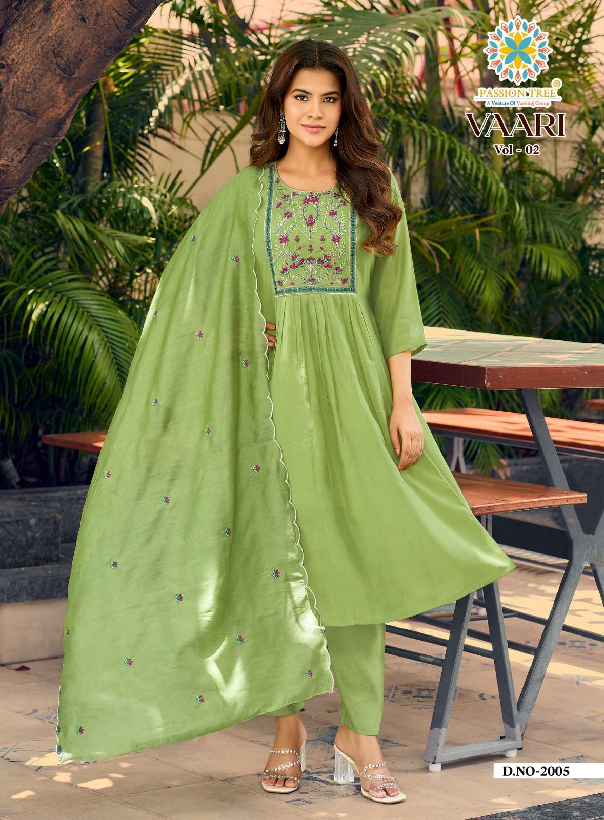 PASSION TREE VAARI VOL 2 SILK FANCY ANARKALI STYLE LADIES 3PCS SET COLLECTION 