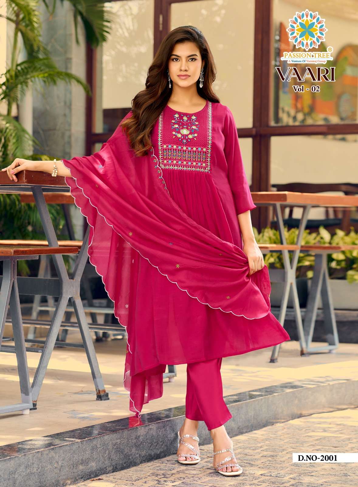 PASSION TREE VAARI VOL 2 SILK FANCY ANARKALI STYLE LADIES 3PCS SET COLLECTION 