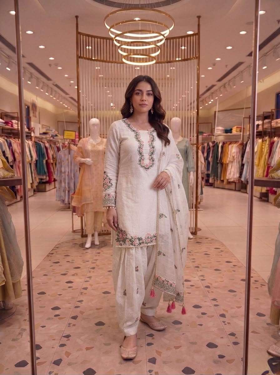 PD 1152 SILK DESIGNER PARTY WEAR LADIES TOP FARSHI PLAZZO AND DUPATTA SET 