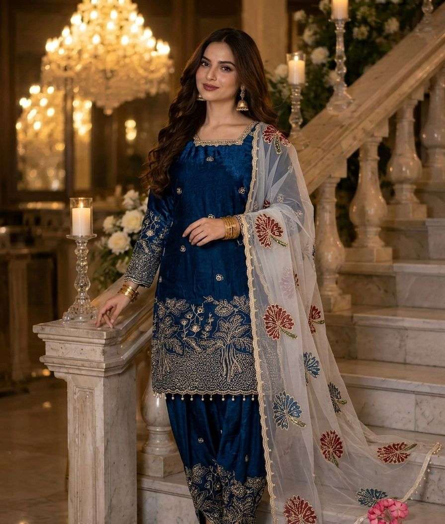 PD 1154 SILK BEAUTIFUL DESIGNER LOOK PARTY WEAR LADIES SUIT