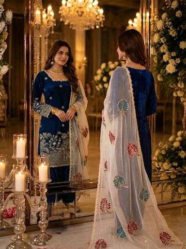 PD 1154 SILK BEAUTIFUL DESIGNER LOOK PARTY WEAR LADIES SUIT