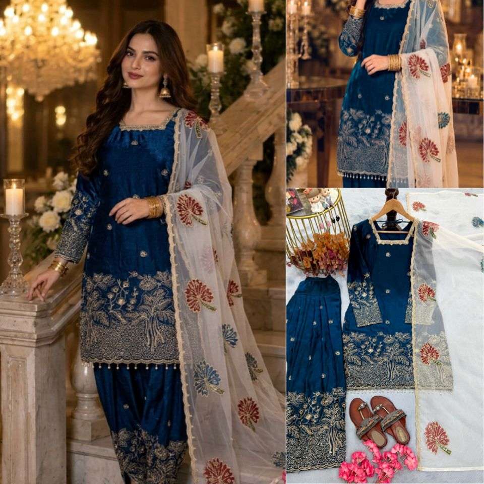 PD 1154 SILK BEAUTIFUL DESIGNER LOOK PARTY WEAR LADIES SUIT