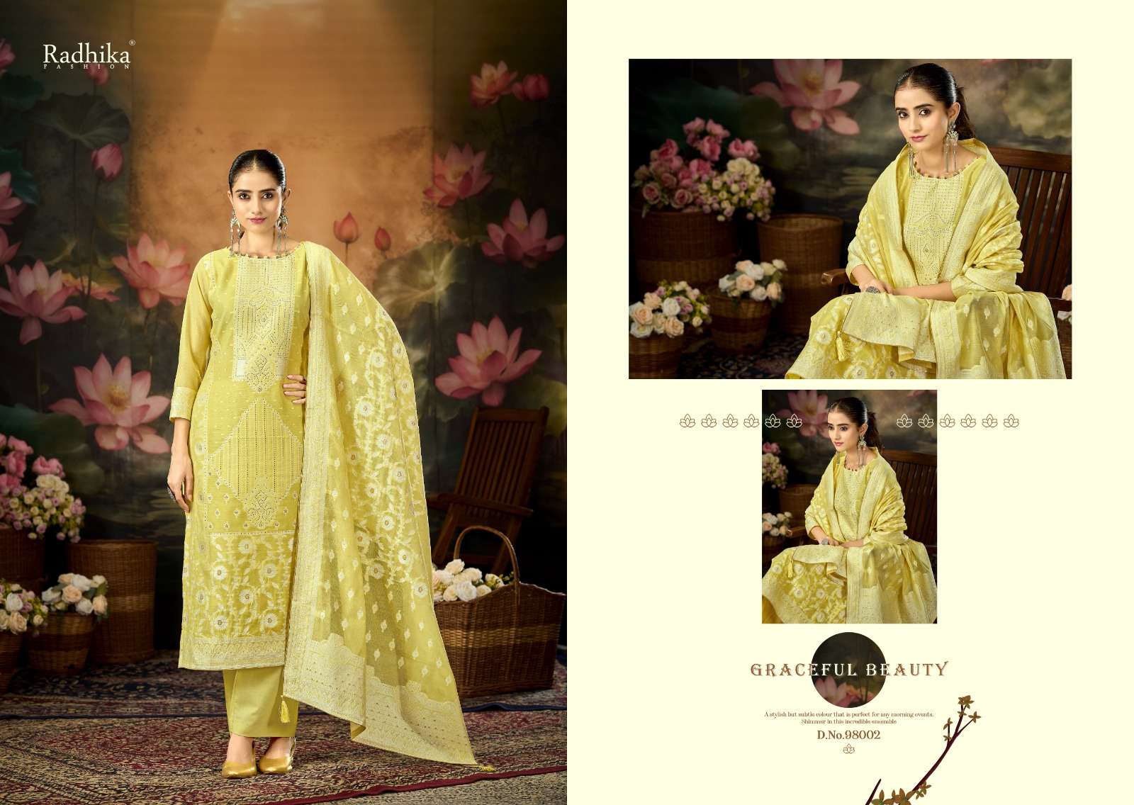 RADHIKA FASHION AZARA BANARASHI ADAH VOL 12 COTTON JACQUARD DESIGNER WORK SUIT