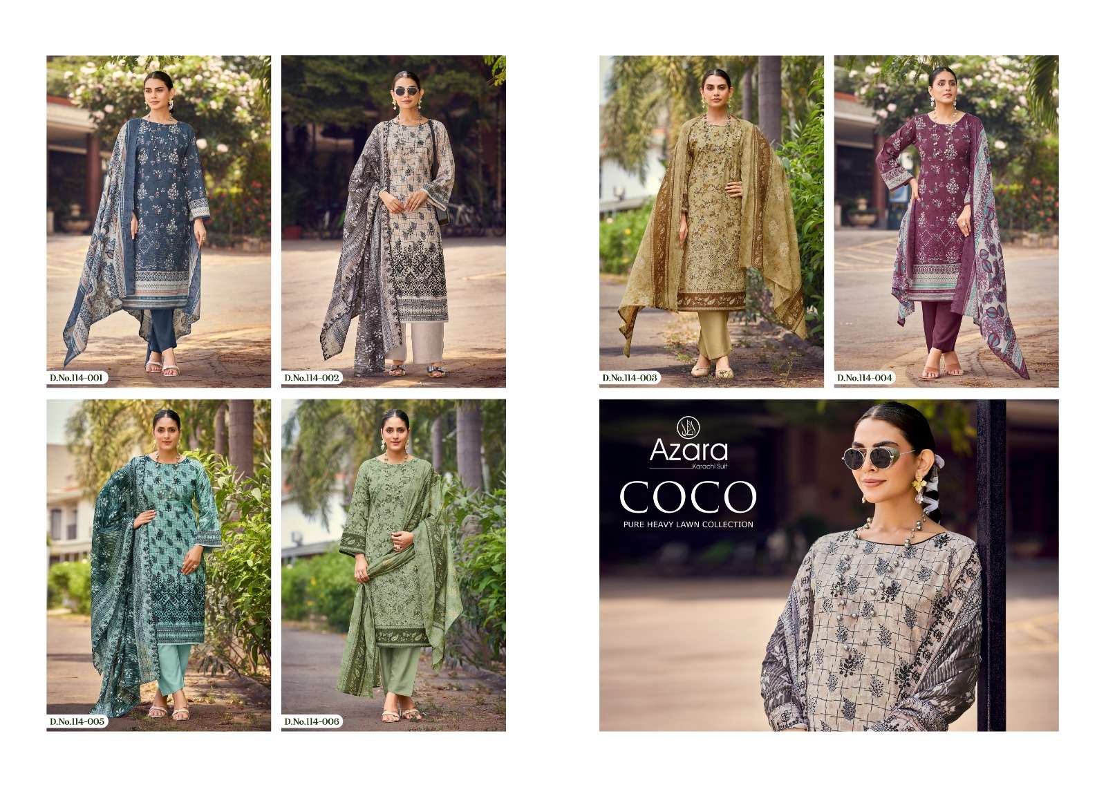 RADHIKA FASHION AZARA COCO LAWN COTTON DIGITAL PRINT WITH FANCY WORK SUIT